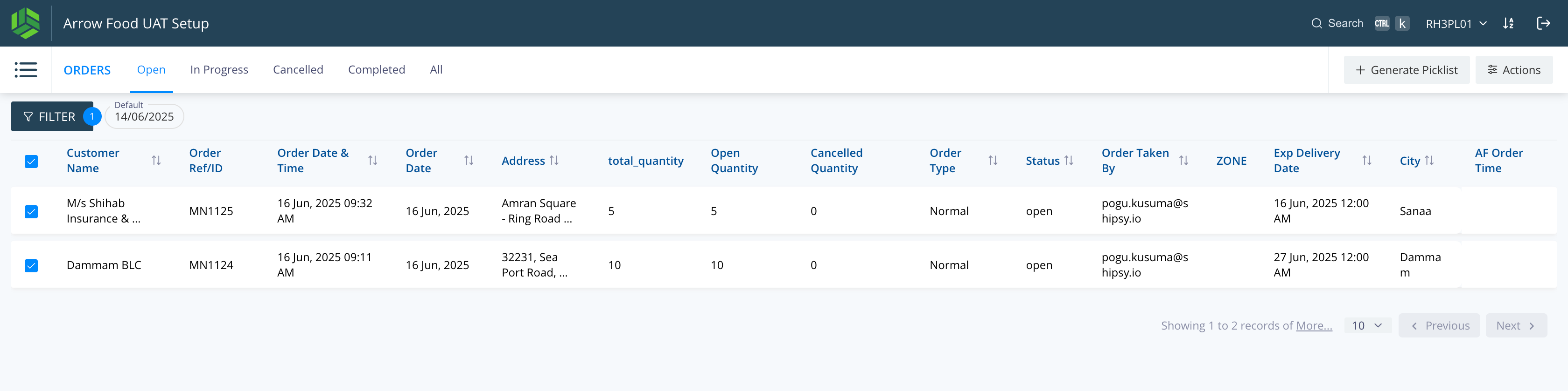 Step #19: Click on "Generate Picklist".