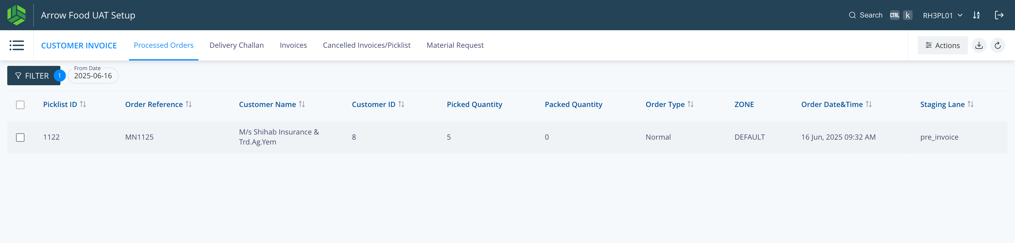 Step #36: Select each picklist to generate invoice. 