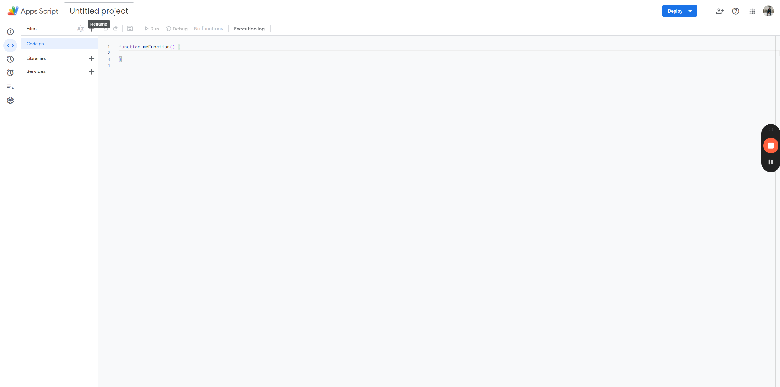 Step #5: Click on "Untitled project"