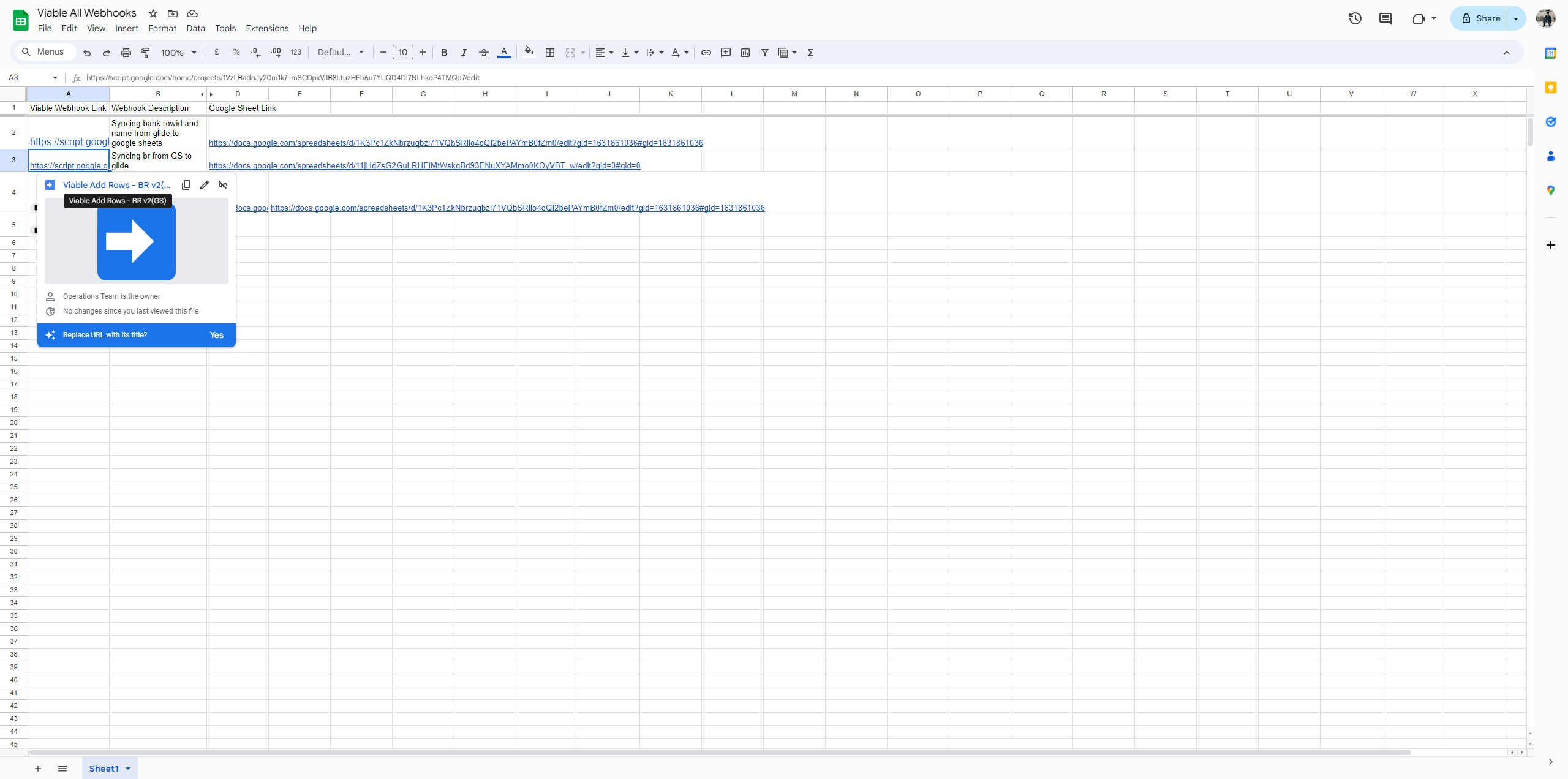 Step #9: Click on "➡ Viable Add Rows - BR v2 ("
