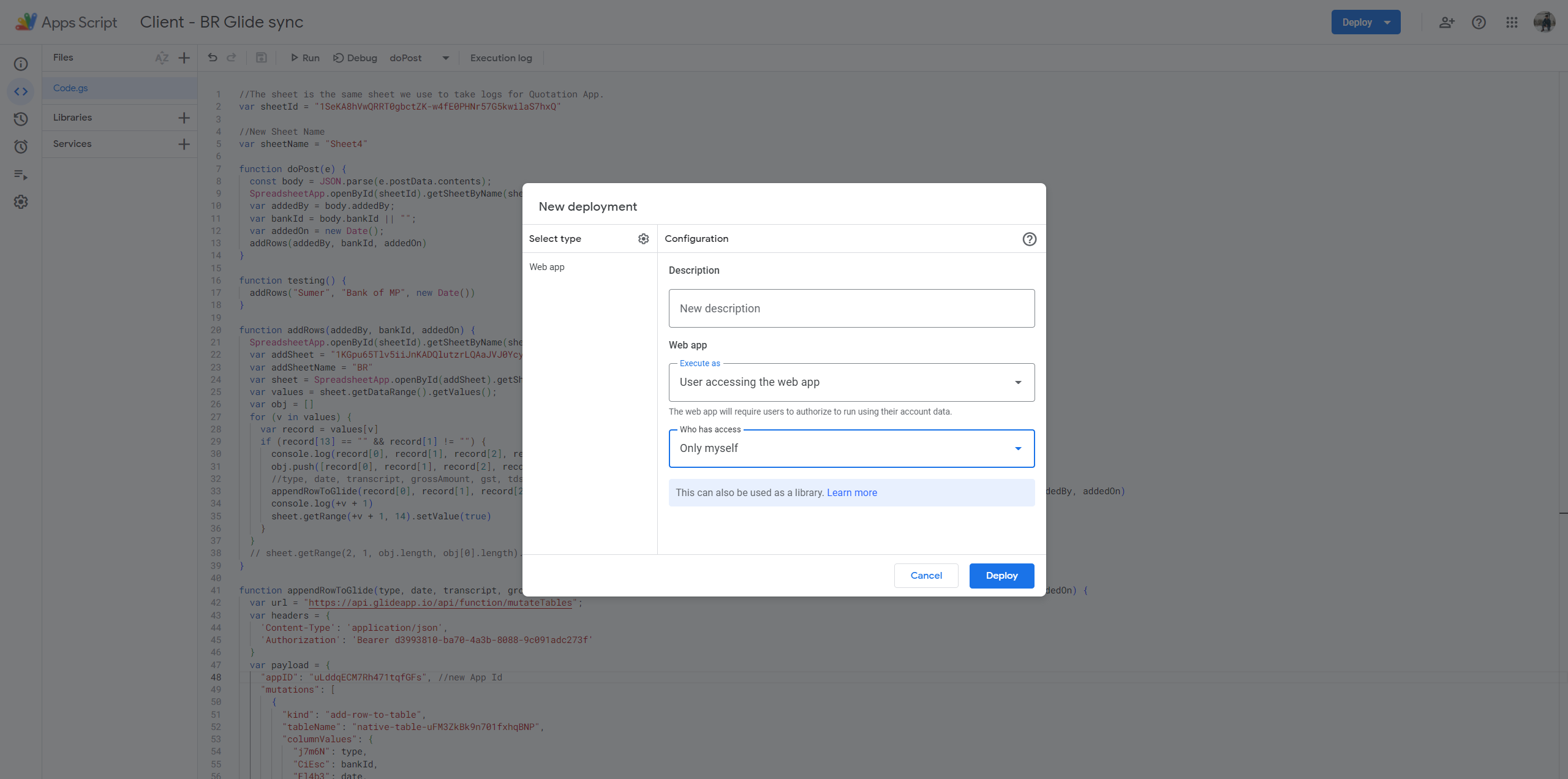 Step #63: Click on "User accessing the web app"