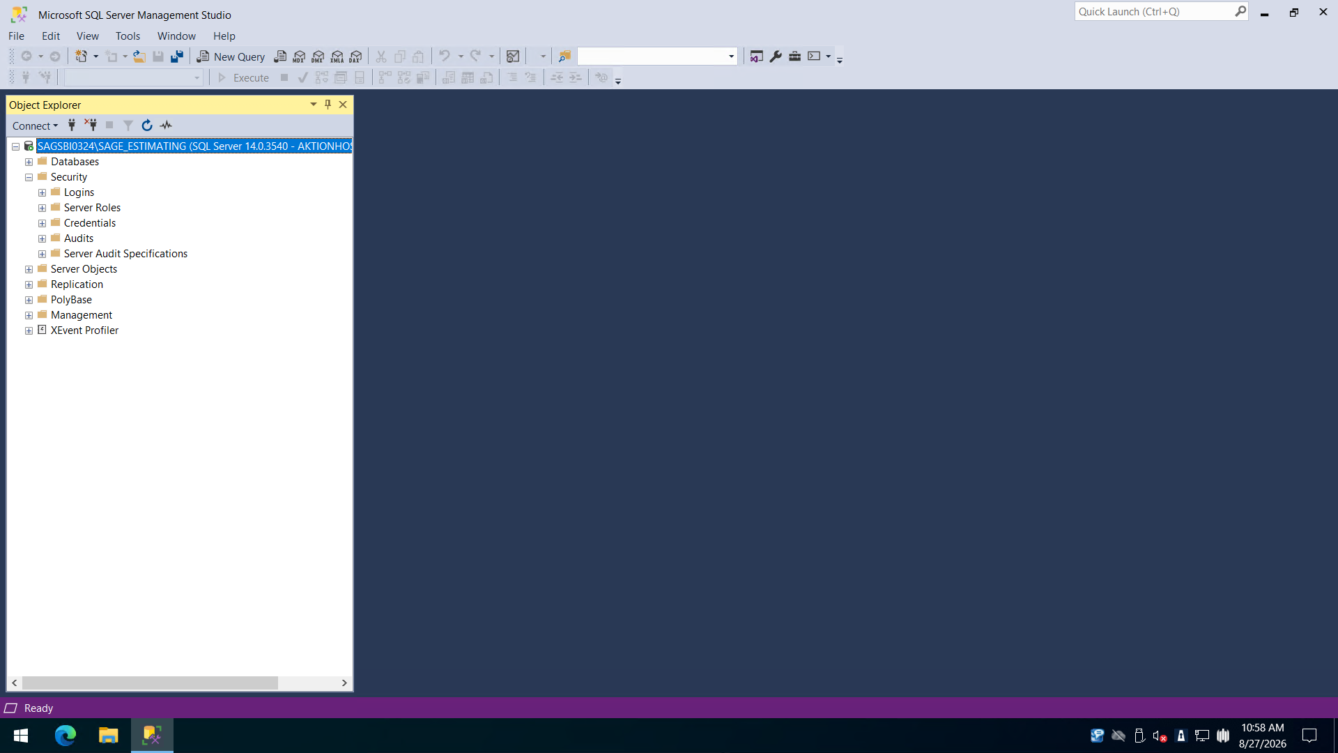 Step #7: Click + next to the Logins folder to view existing server logins.
