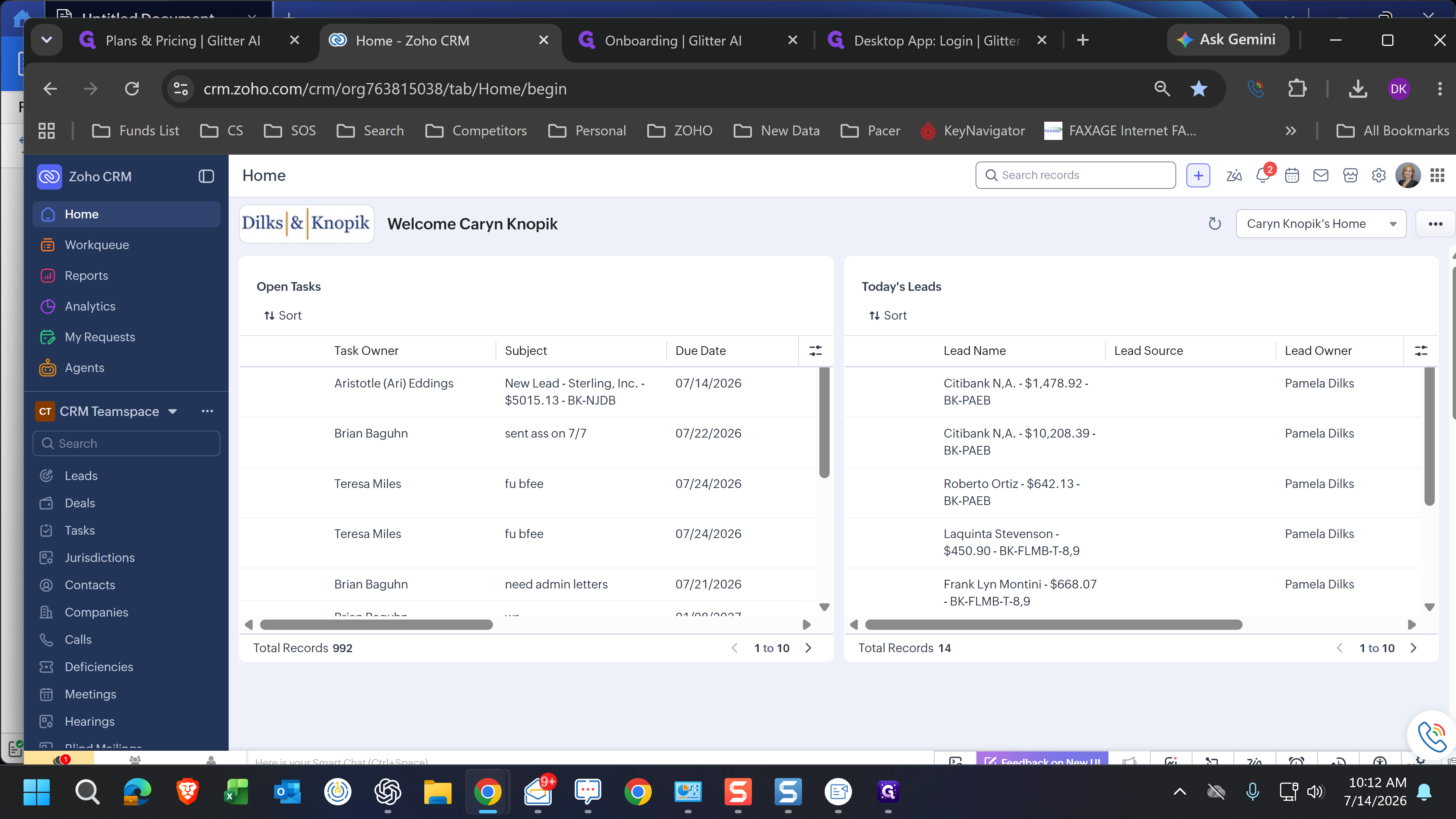 Step #12: Click Search records to locate the contact or lead you want to call.