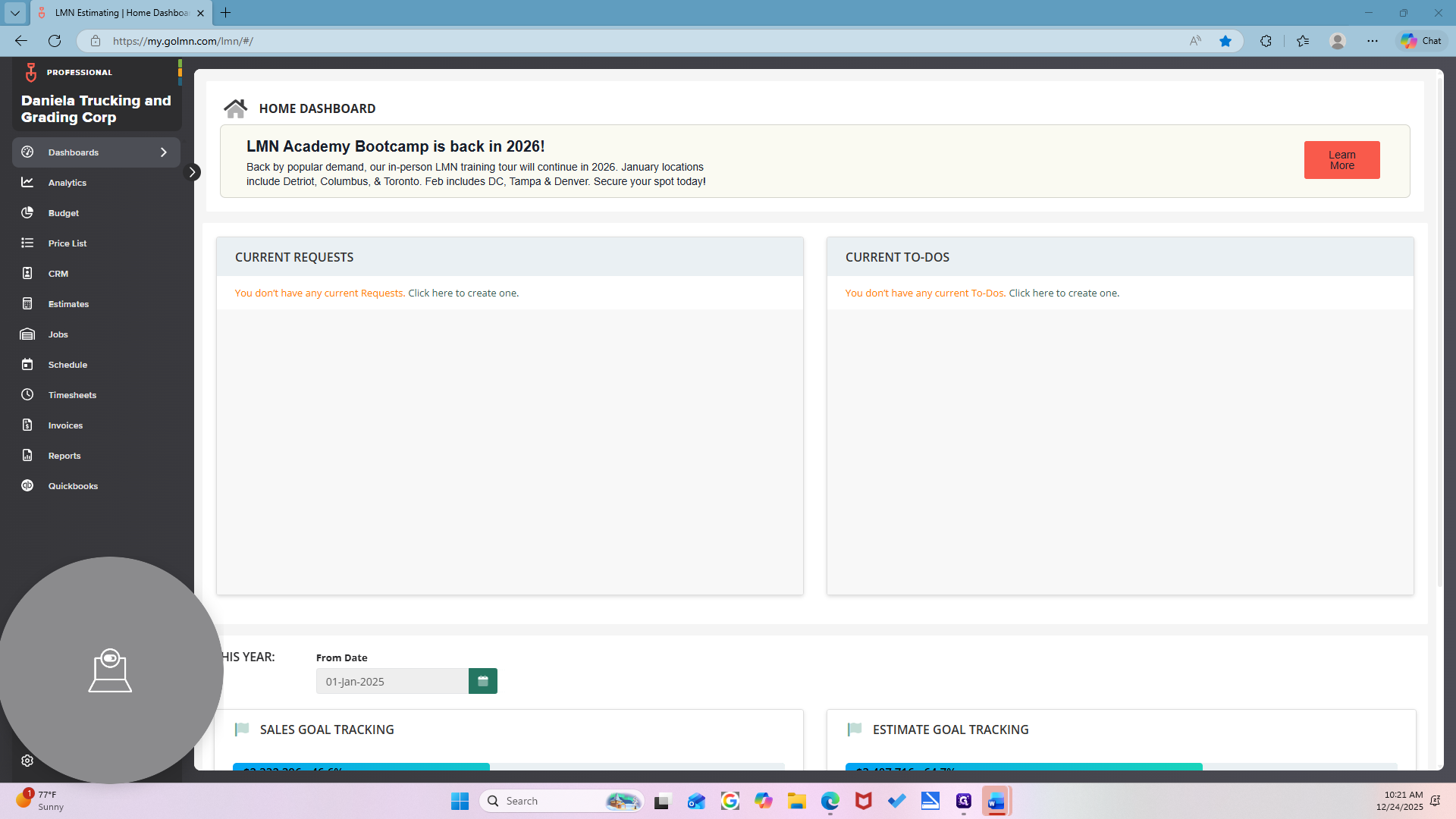 Step #1: Click on "Dashboards"