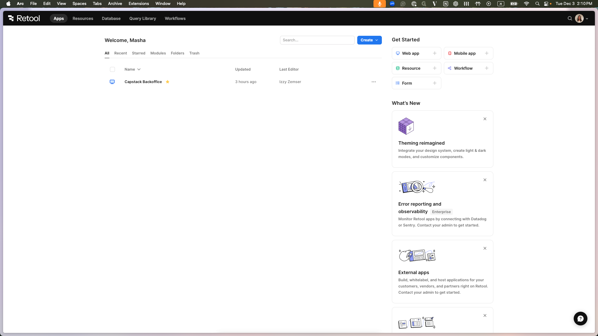 Step #1: Click on "Capstack Backoffice"