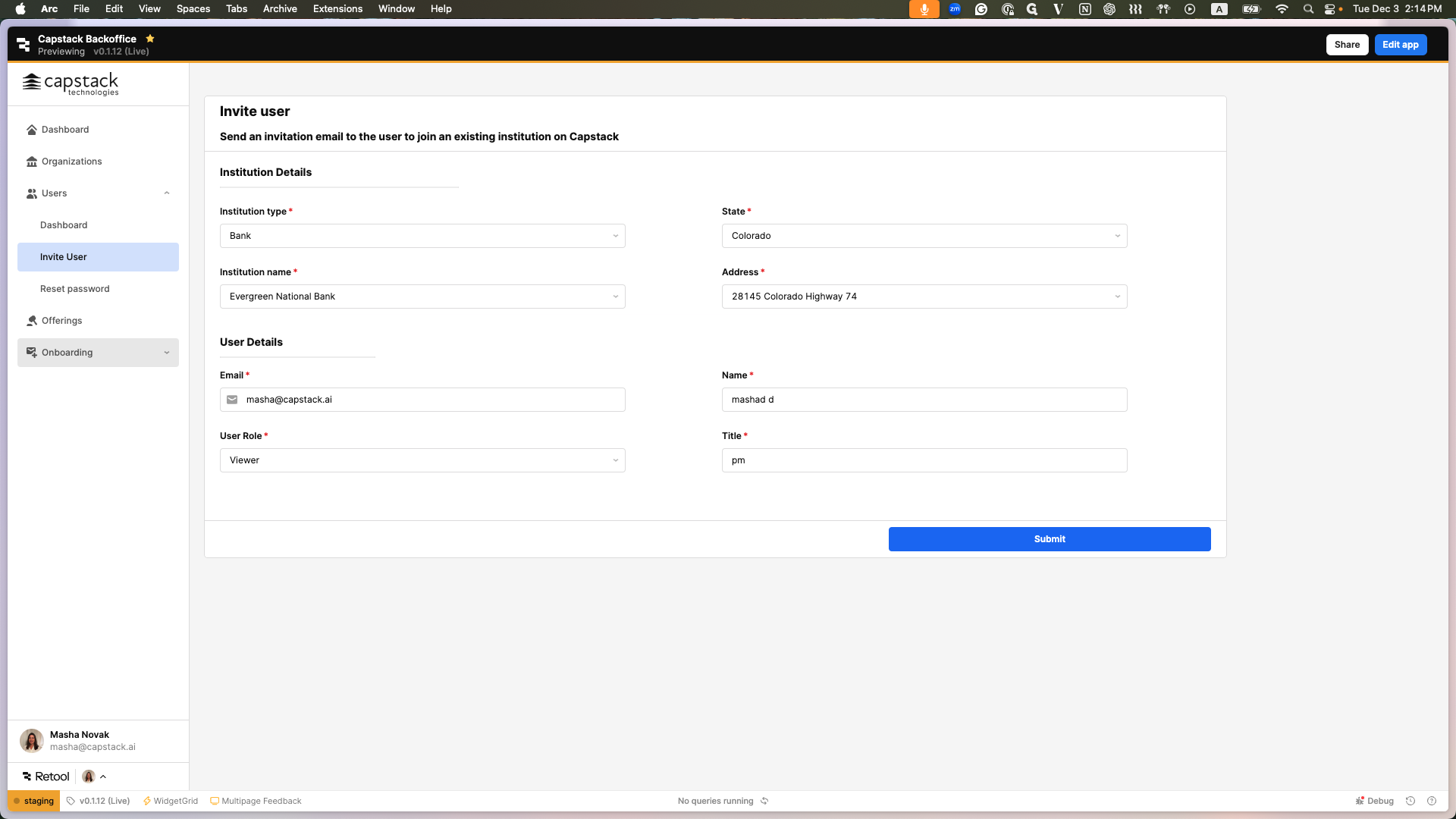 Step #10: Click on "Onboarding"