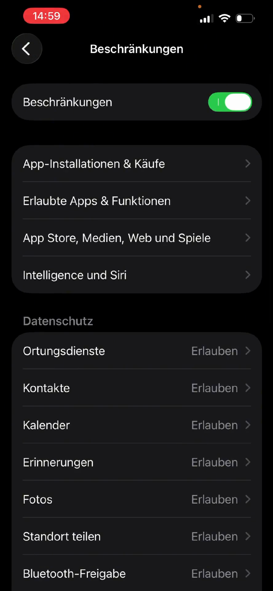 Step #14: Tippe auf App-Installationen & Käufe.
