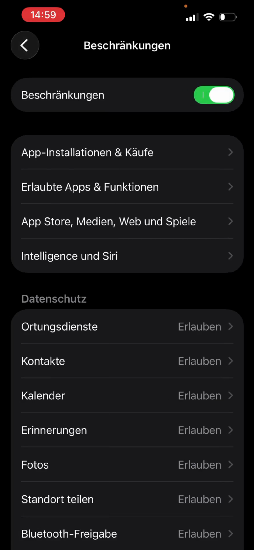 Step #20: Tippe auf App Store, Medien, Web und Spiele.