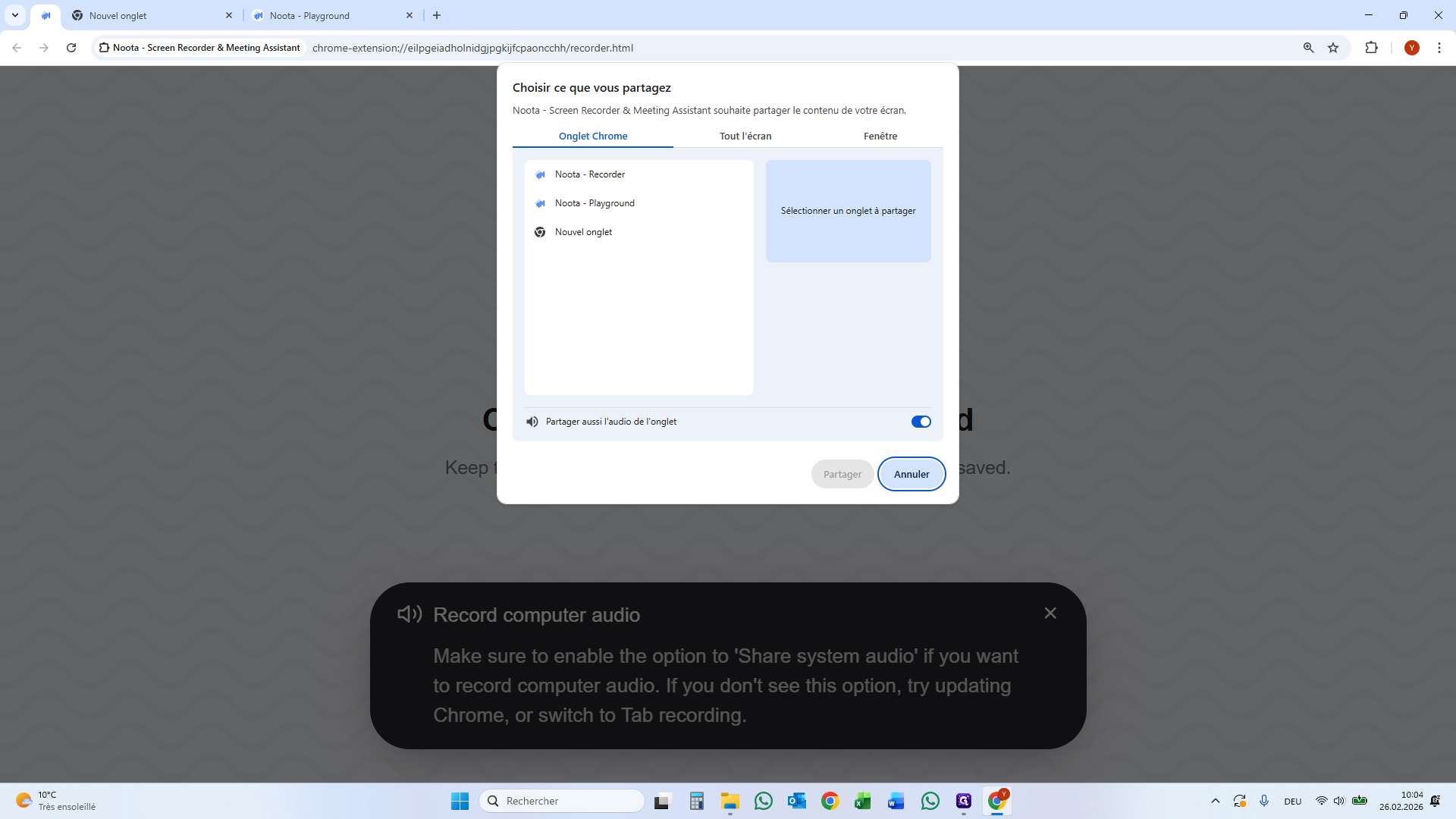 Step #5: Cliquez sur "Tout l'écran"