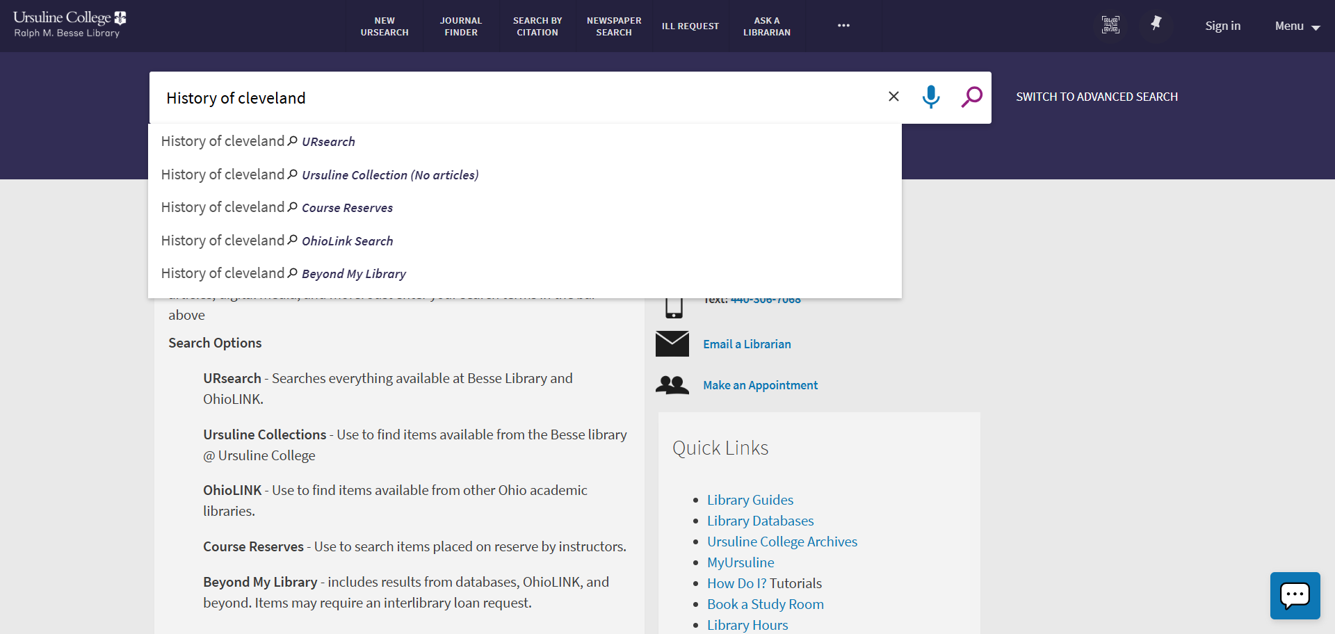 Step #3: Click on "History of cleveland"