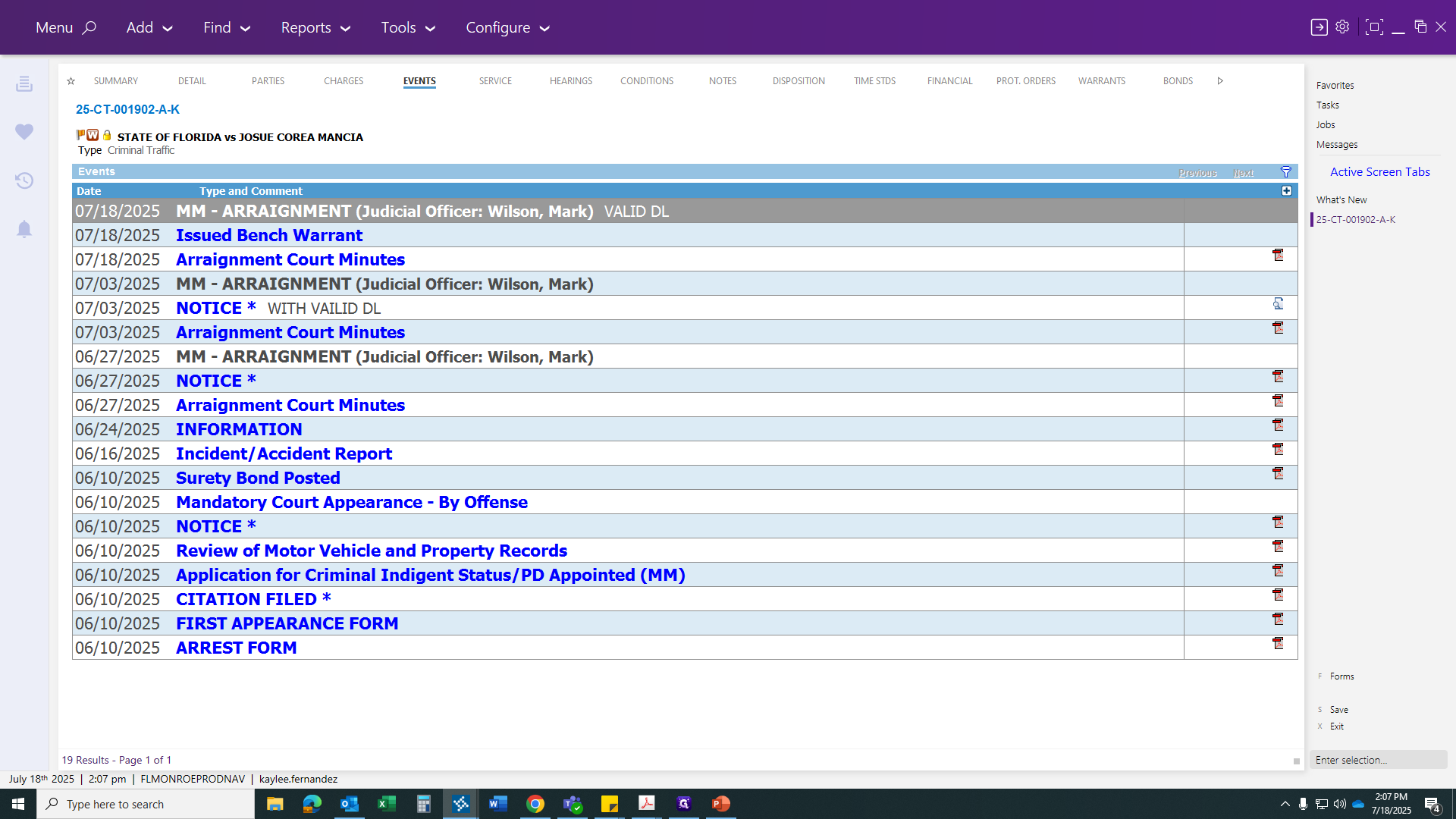 Step #29: Click on "Judicial Officer"