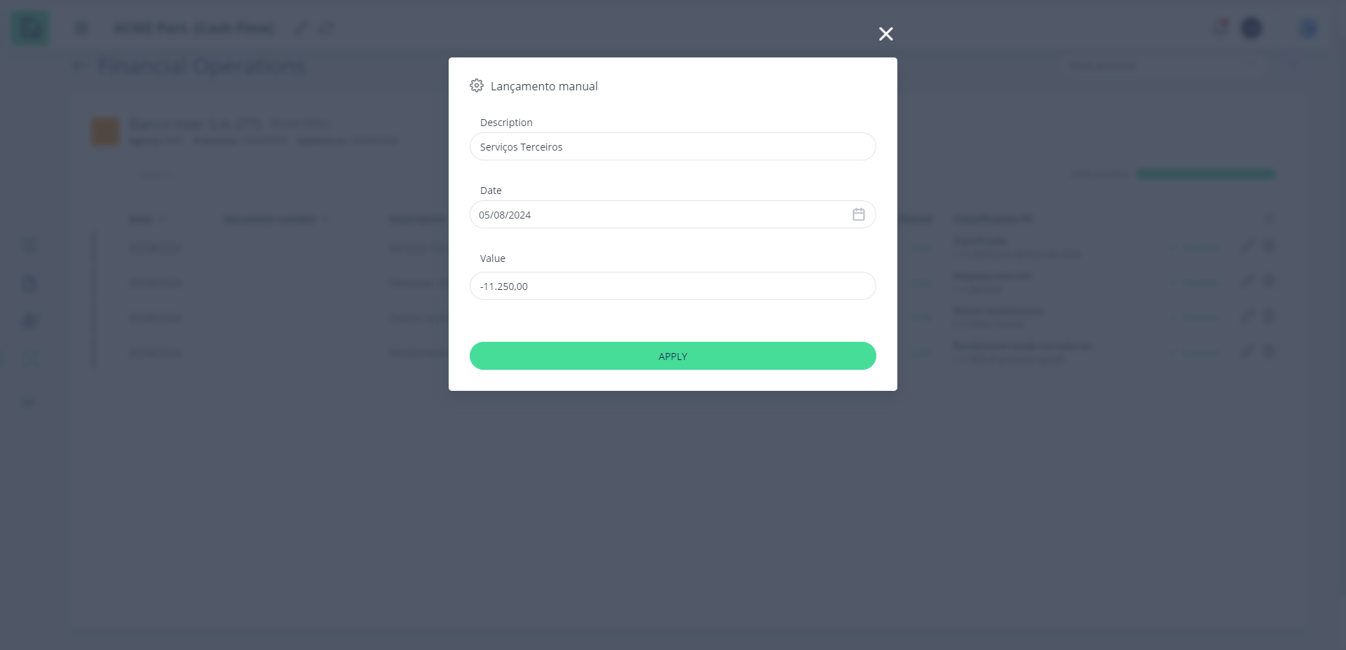 Step #8: Modal de edição de lançamento