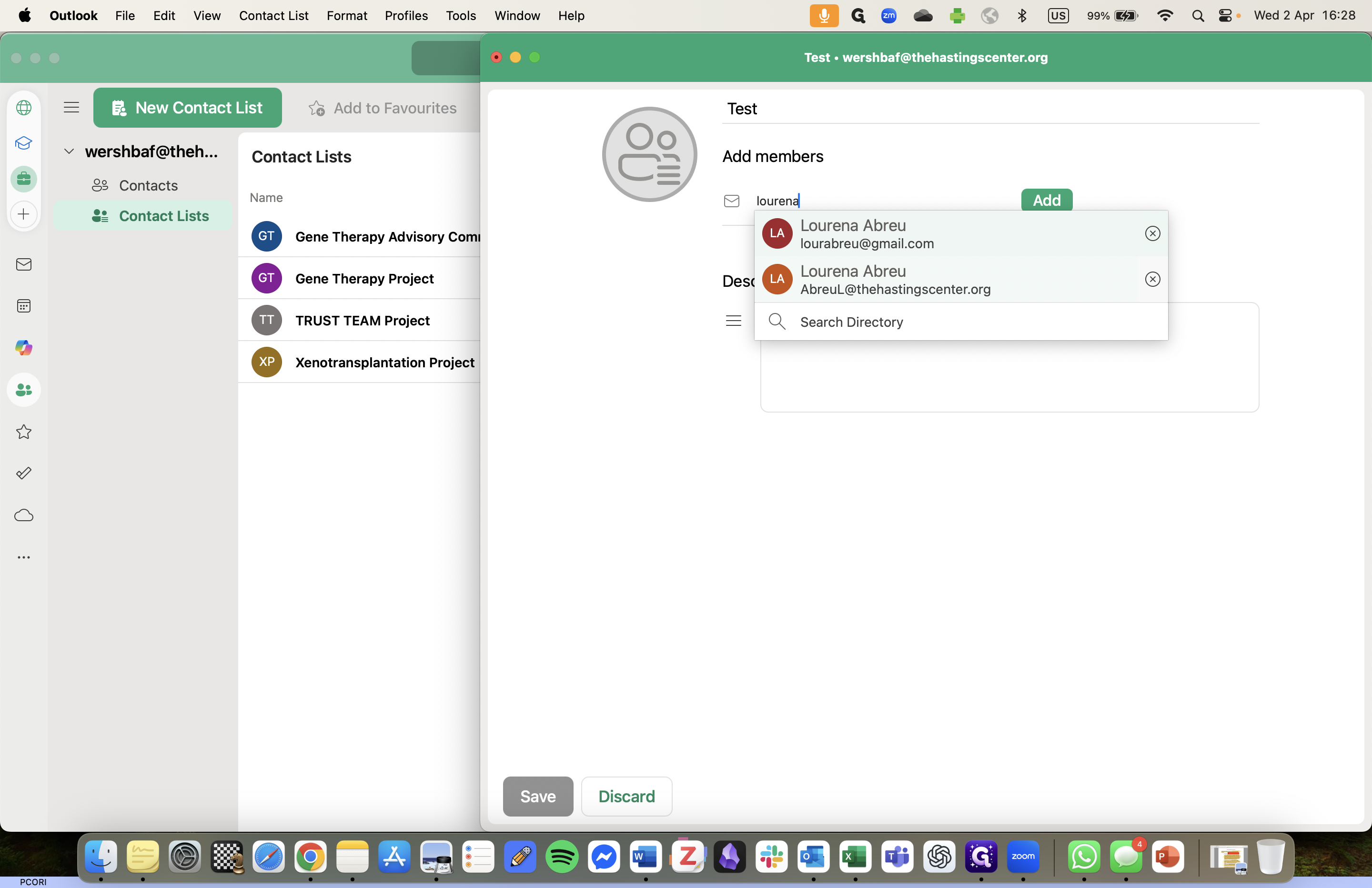 Step #6: Add the email addresses you want on the list.