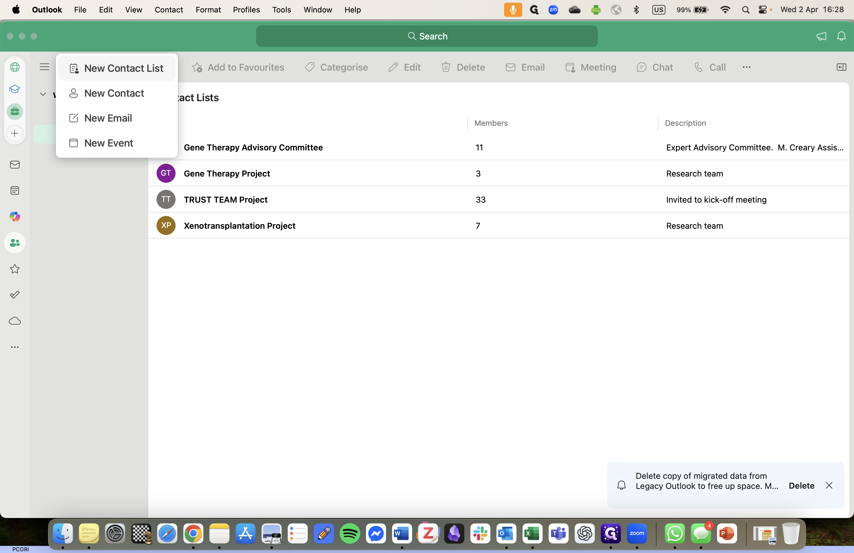 Step #3: Click on "New Contact List"