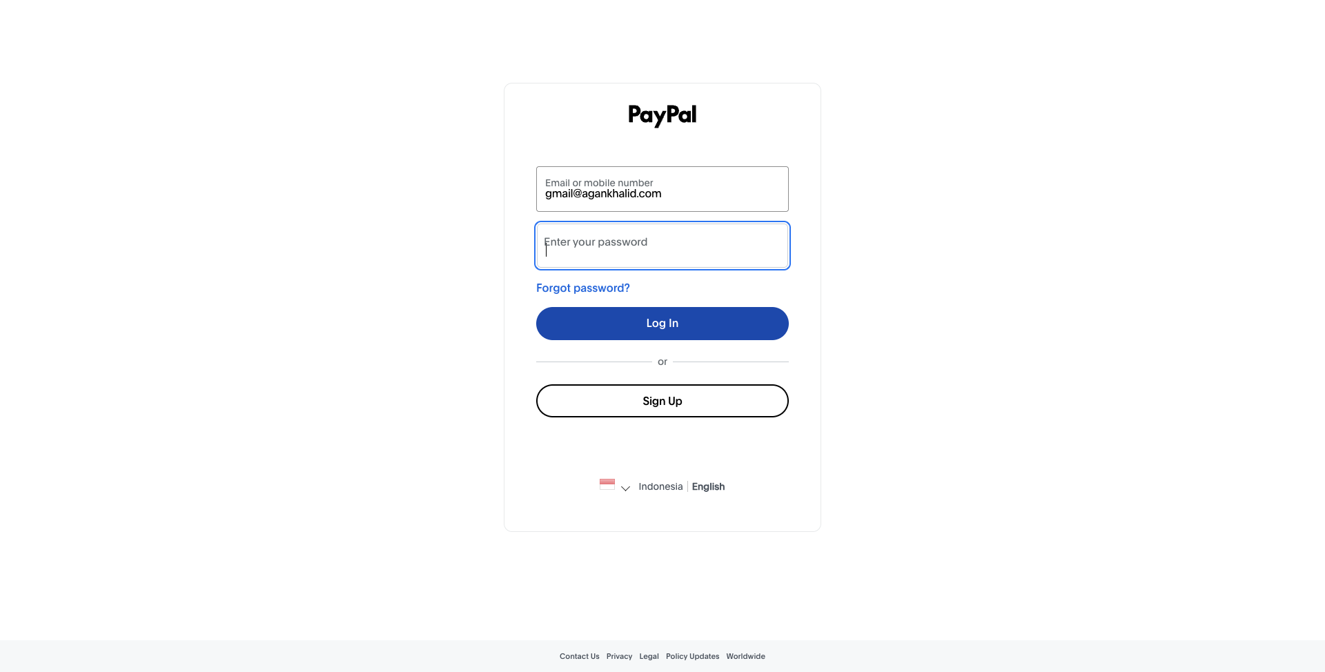 Step #3: Klik "your password"