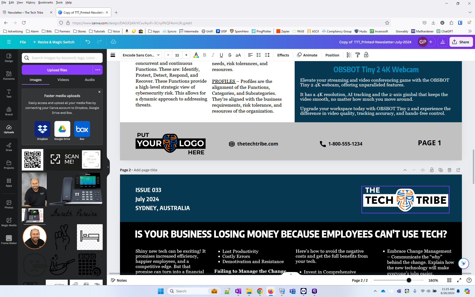 Step #39: Delete the header info from the 2nd page.