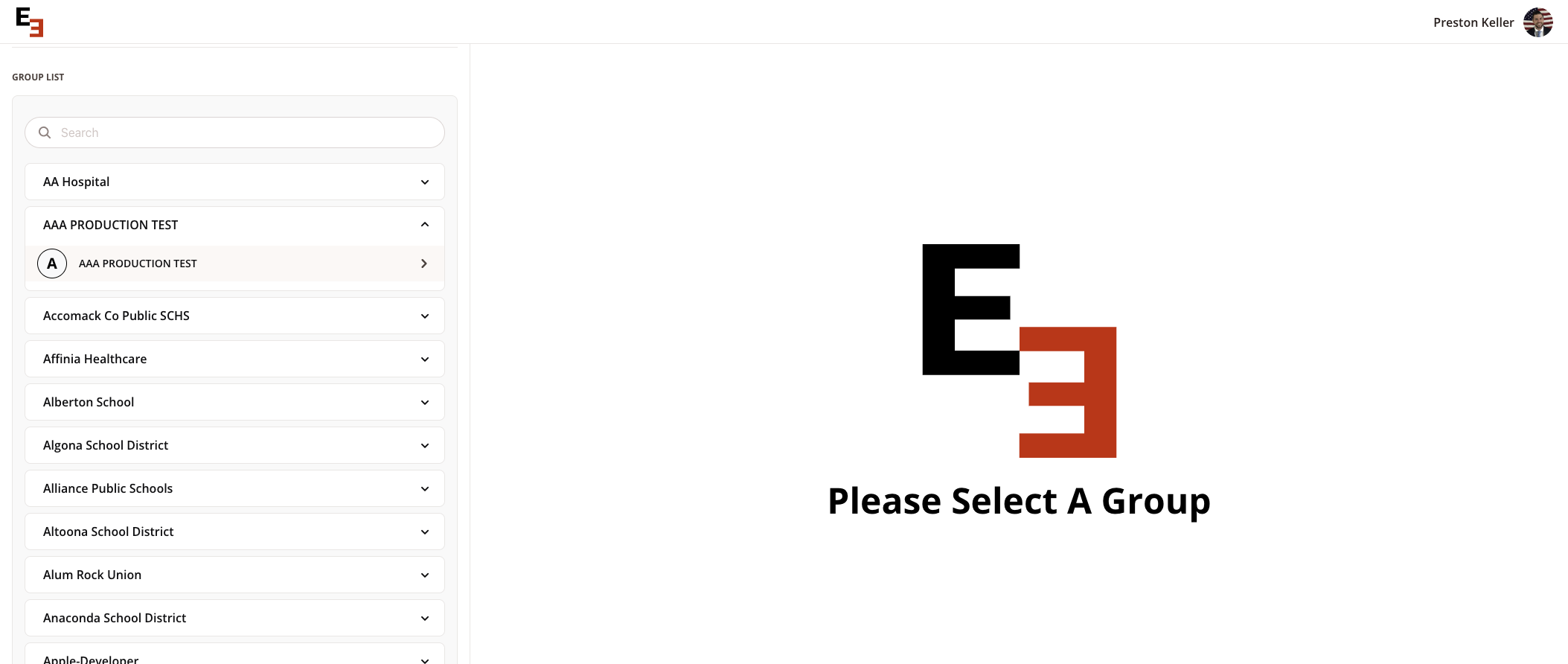 Step #2: Click on "AAA PRODUCTION TEST"