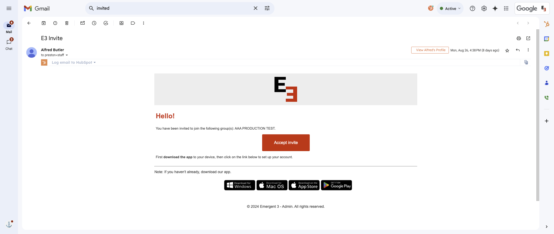 Step #12: Click on "Accept invite"