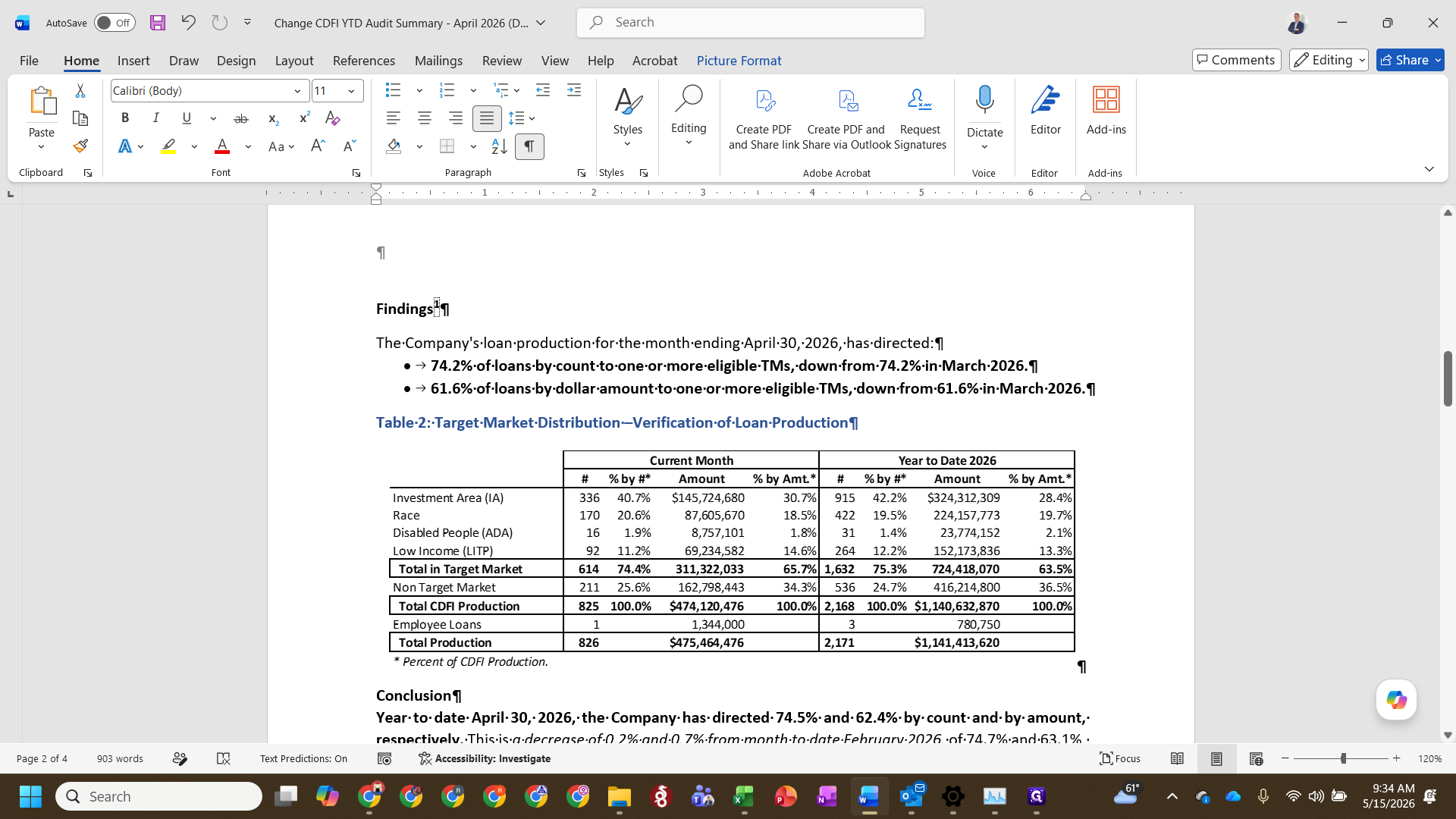 Step #14: Scroll down to the Findings and Conclusion section.