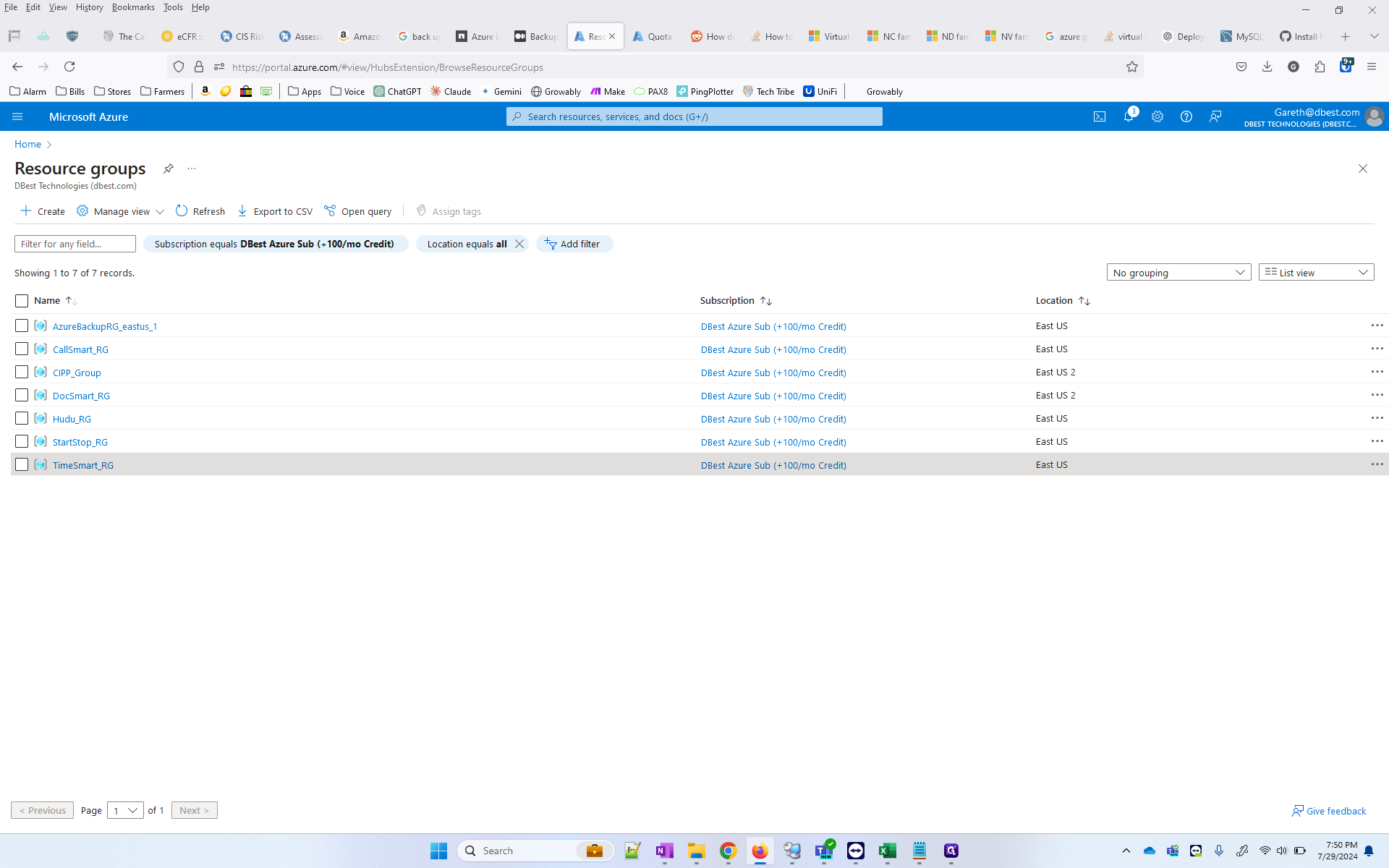 Step #1: Click on a Resource Group