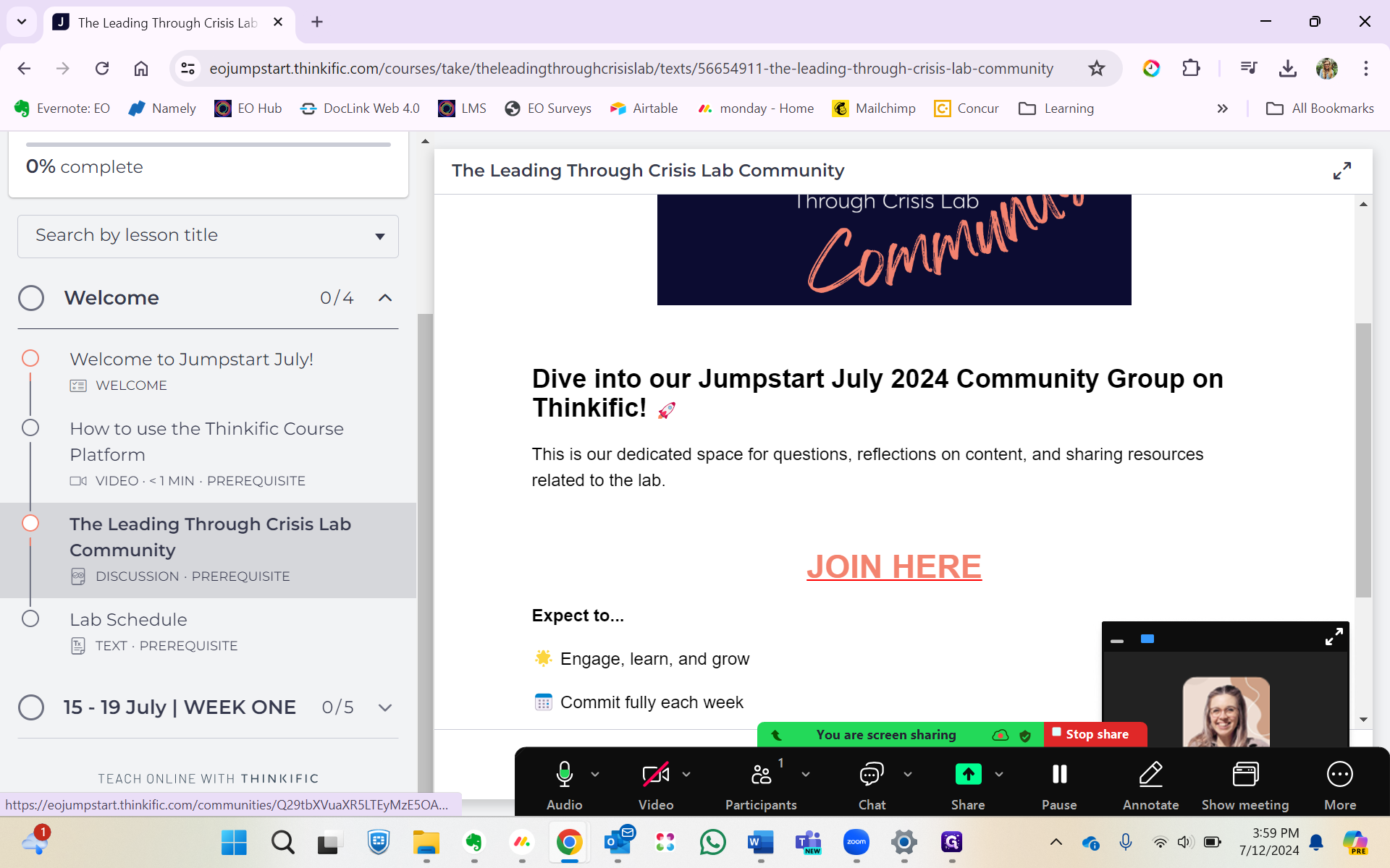 Step #6: Click on "JOIN HERE"