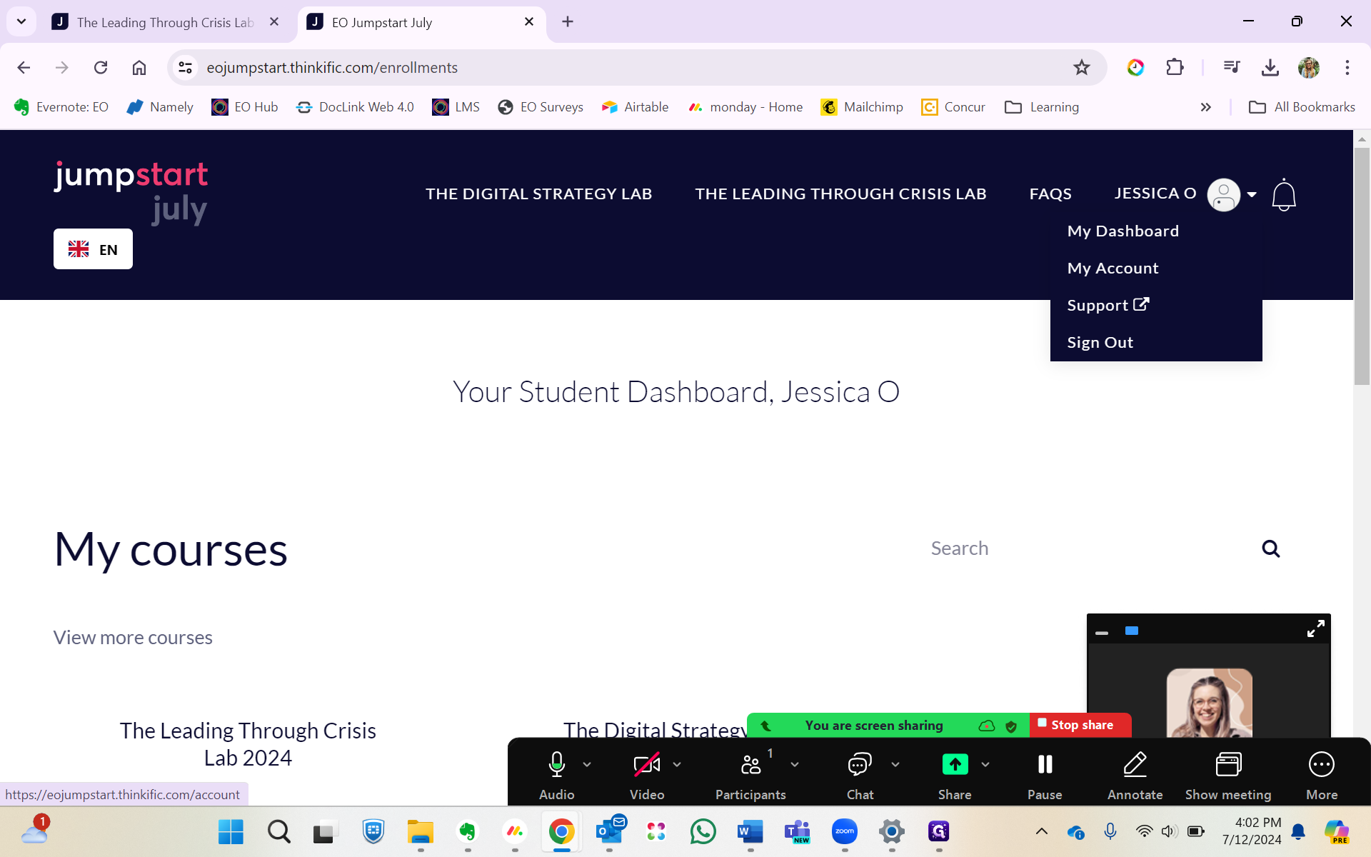 Step #19: Click on "My Account"