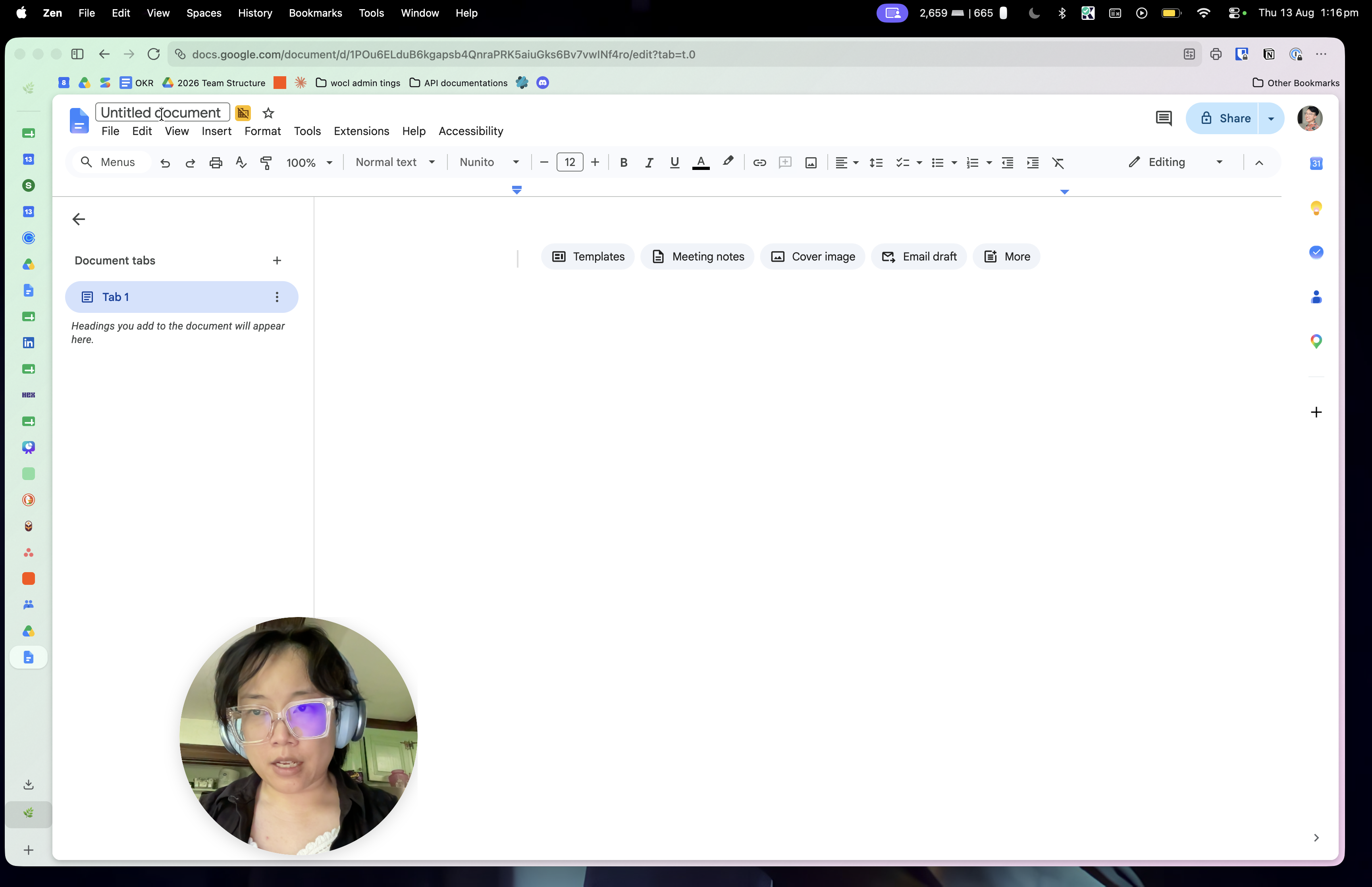 Step #6: Click the Untitled document field at the top-left to rename your file appropriately.