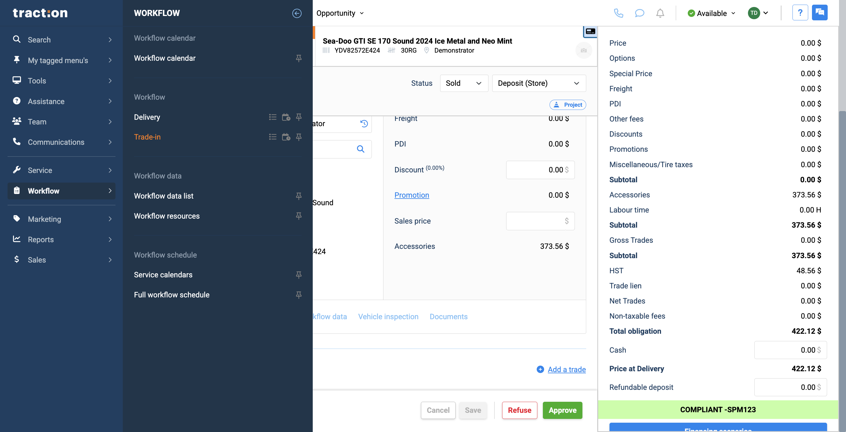 Step #19: If we view the selected workflow, we will see our card where we placed it.