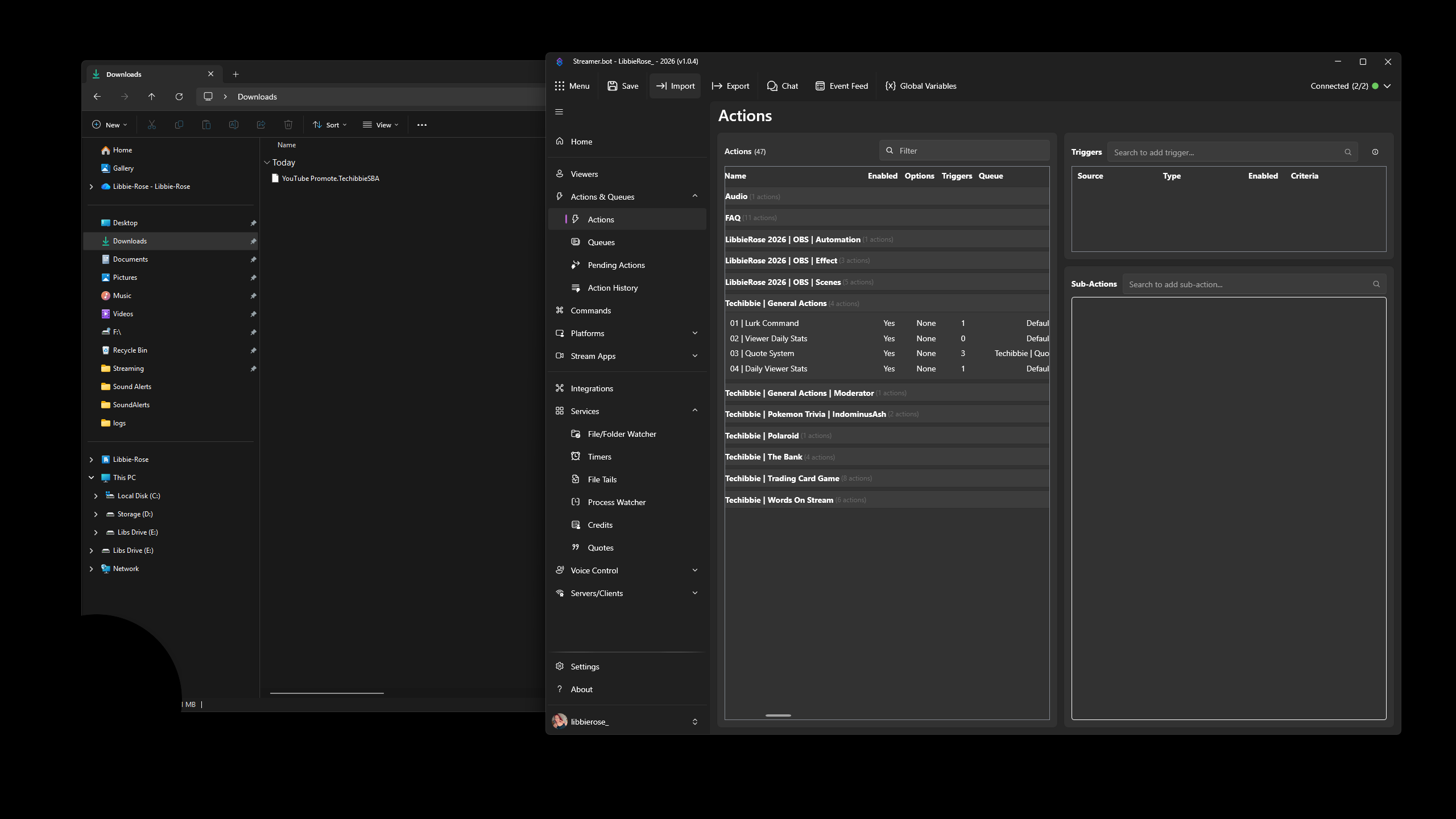 Step #1: In Streamer.bot Click on "→ Import"
