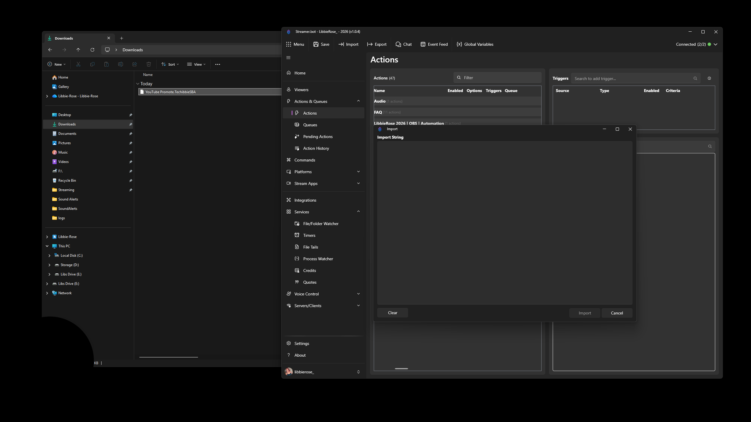 Step #2: Drag "YouTube Promote.TechibbieSBA" into the import window