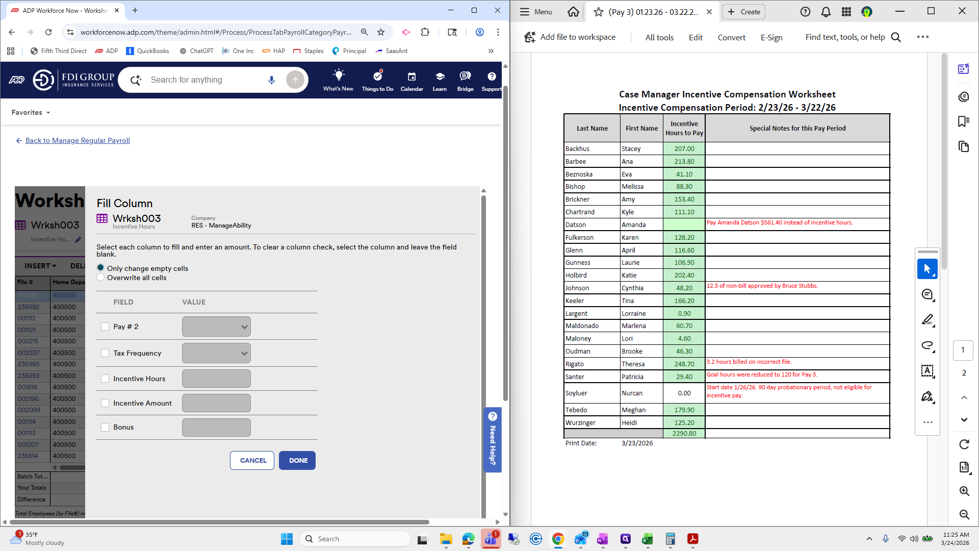 Step #187: Click on "Overwrite all cells"