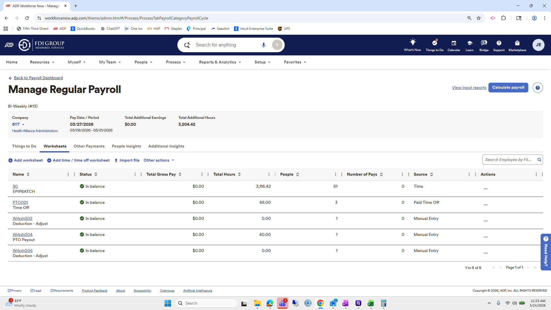 Step #154: Click on "Back to Payroll Dashboard"
