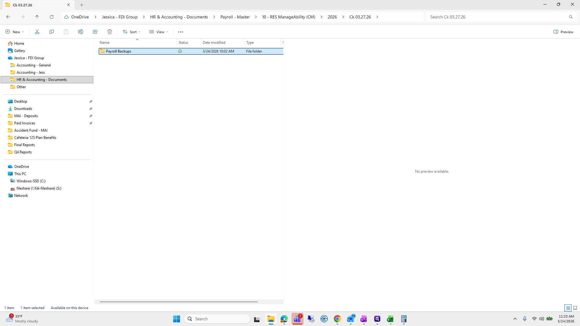 Step #164: Double-click on "Backups"
