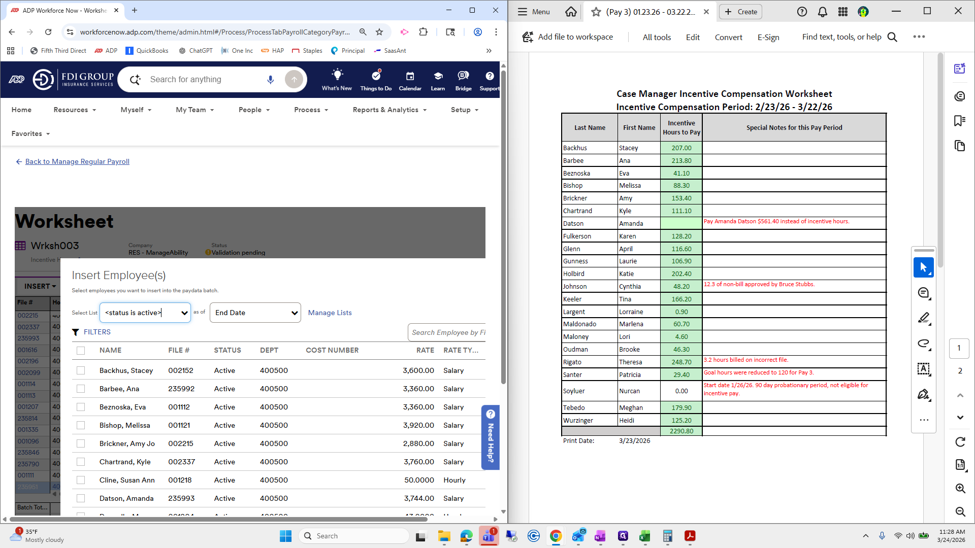 Step #286: Click on "Search Employee by Fi"