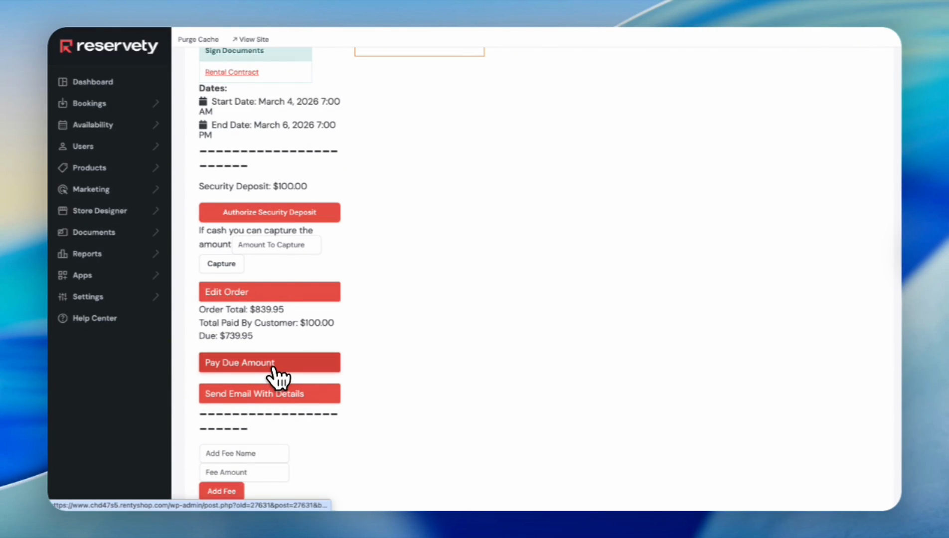 Step #8: Click the 'Pay Due Amount' button.