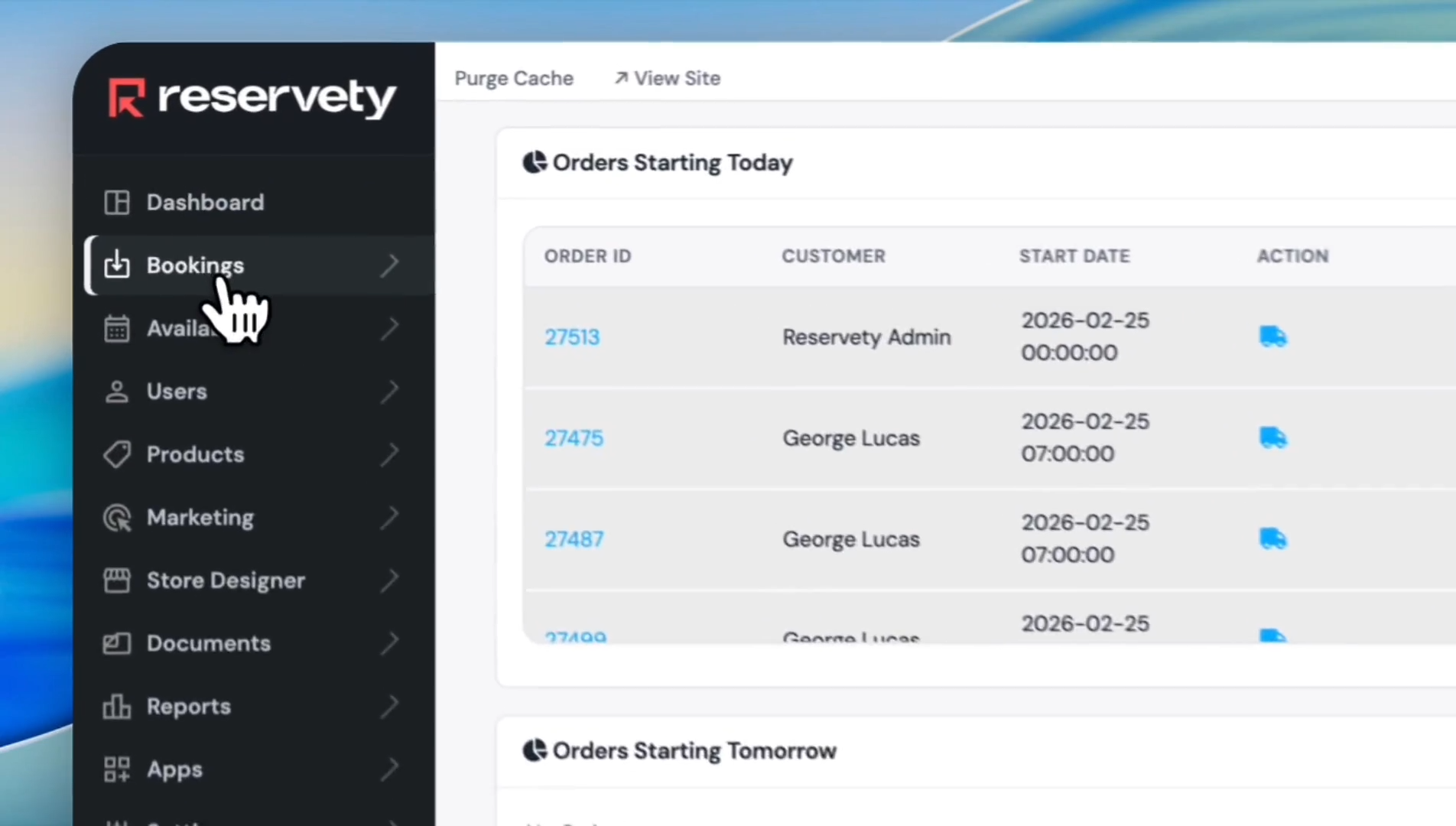 Step #2: On the left sidebar, click Bookings.