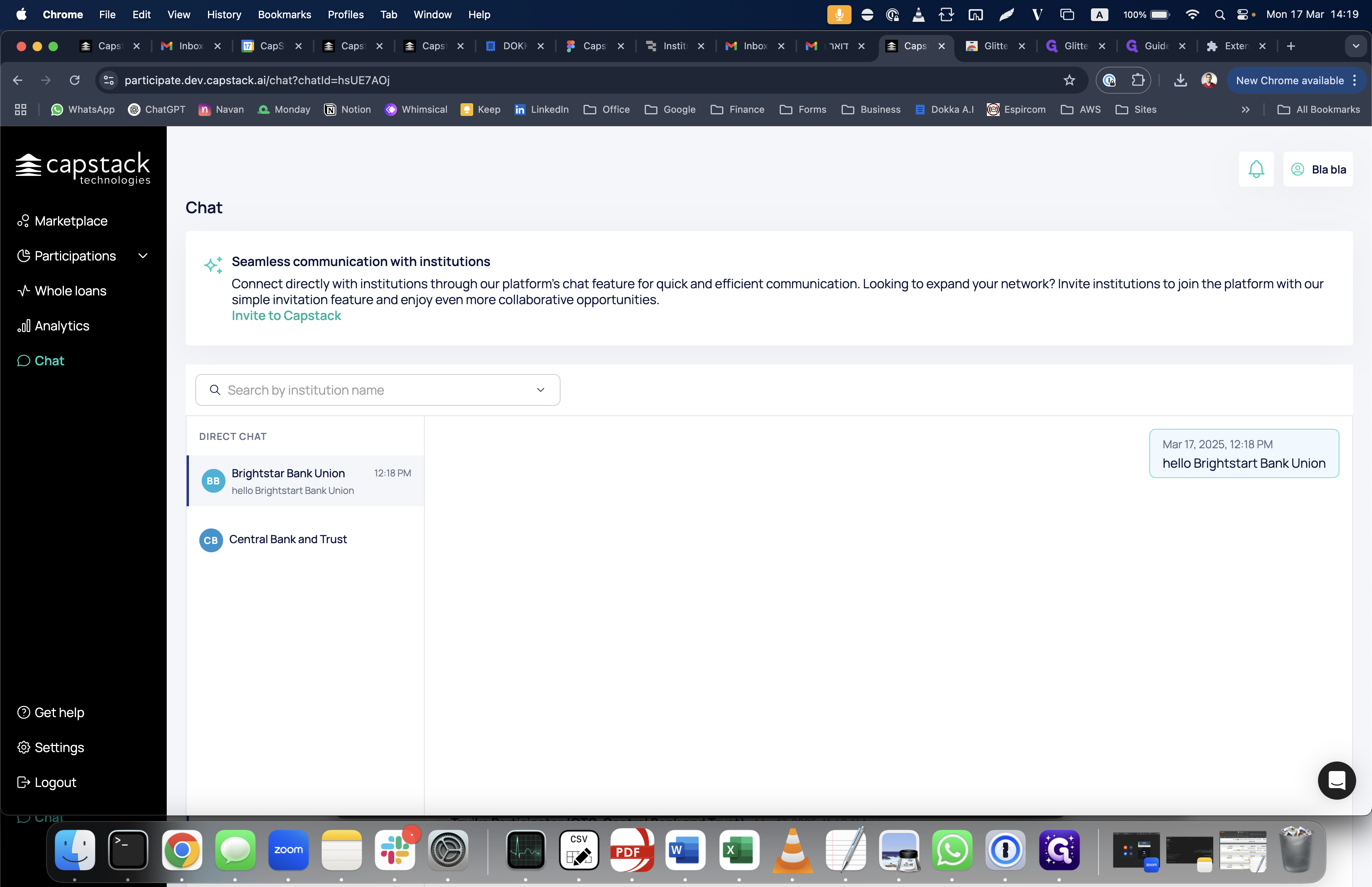 Step #7: Click on "Invite to Capstack"