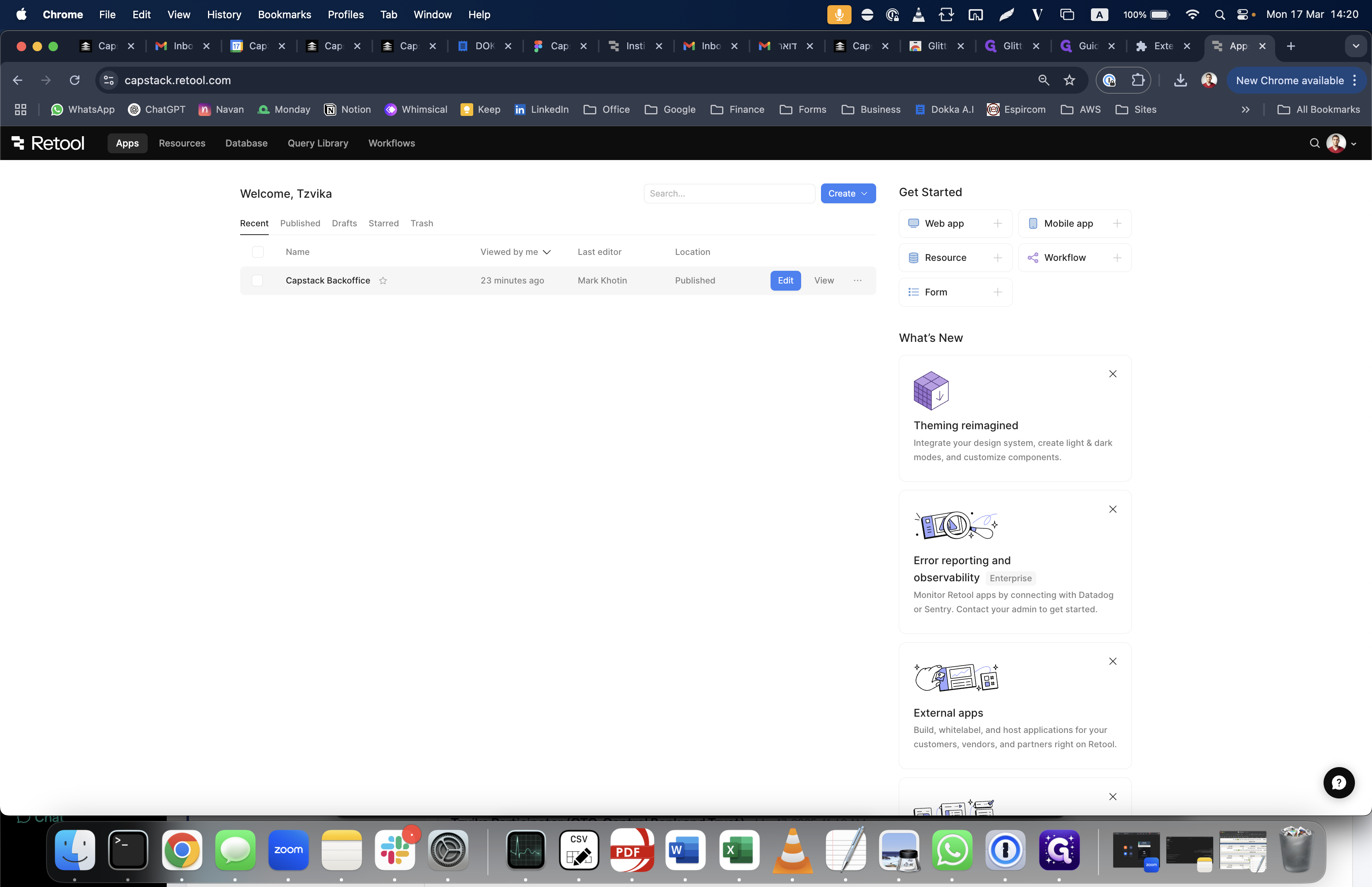 Step #14: Enter Retool: capstack.retool.com