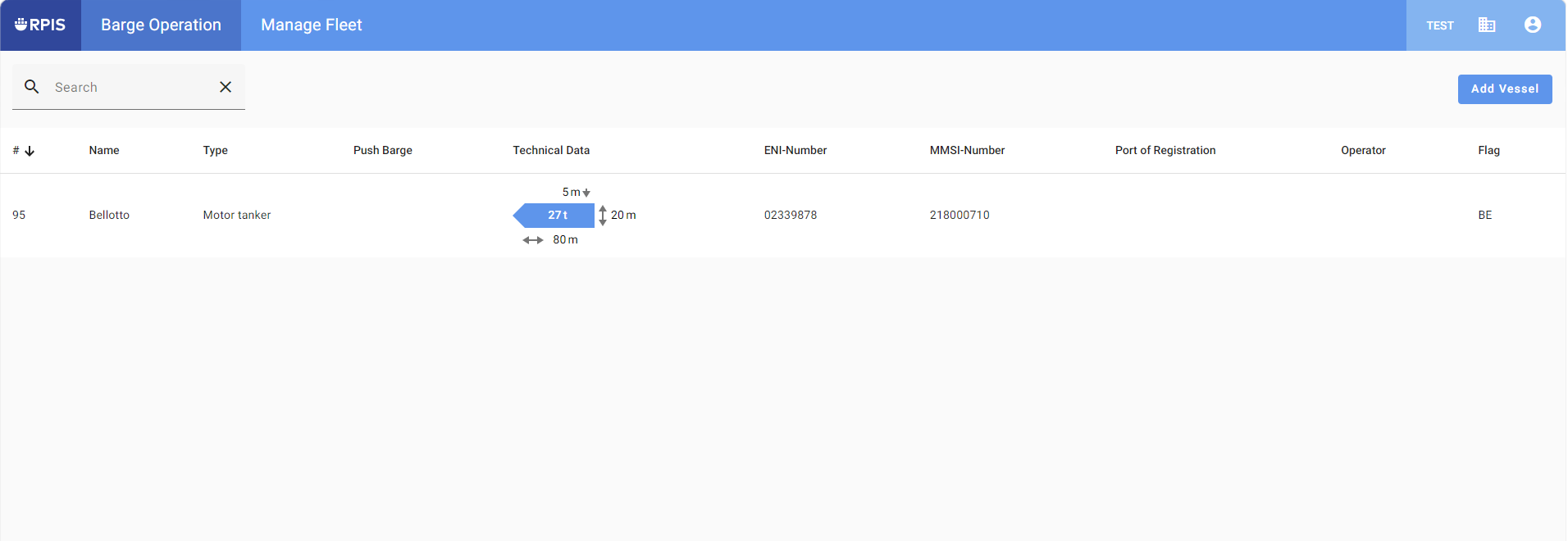 Step #3: Select the vessel you want to assign captains to.