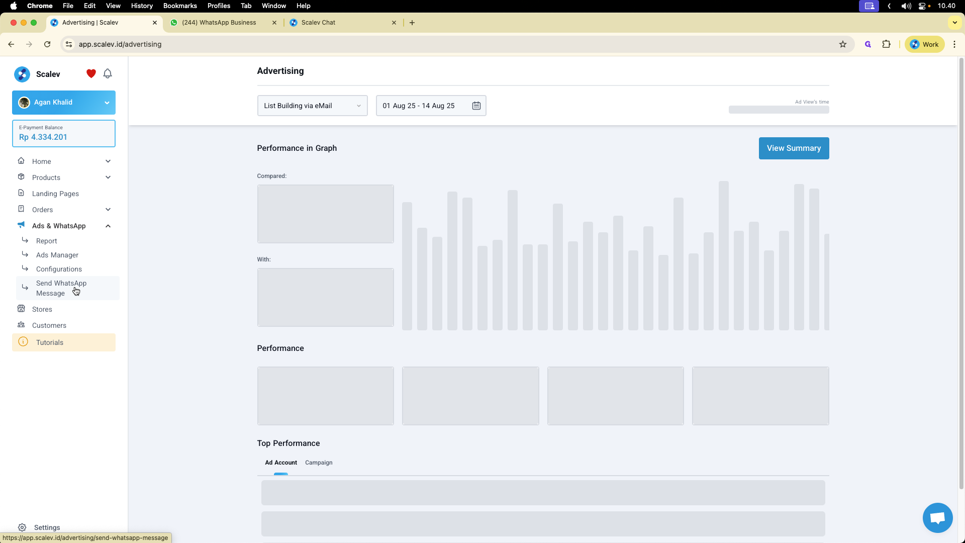 Step #3: Klik sub menu "Send WhatsApp Message"