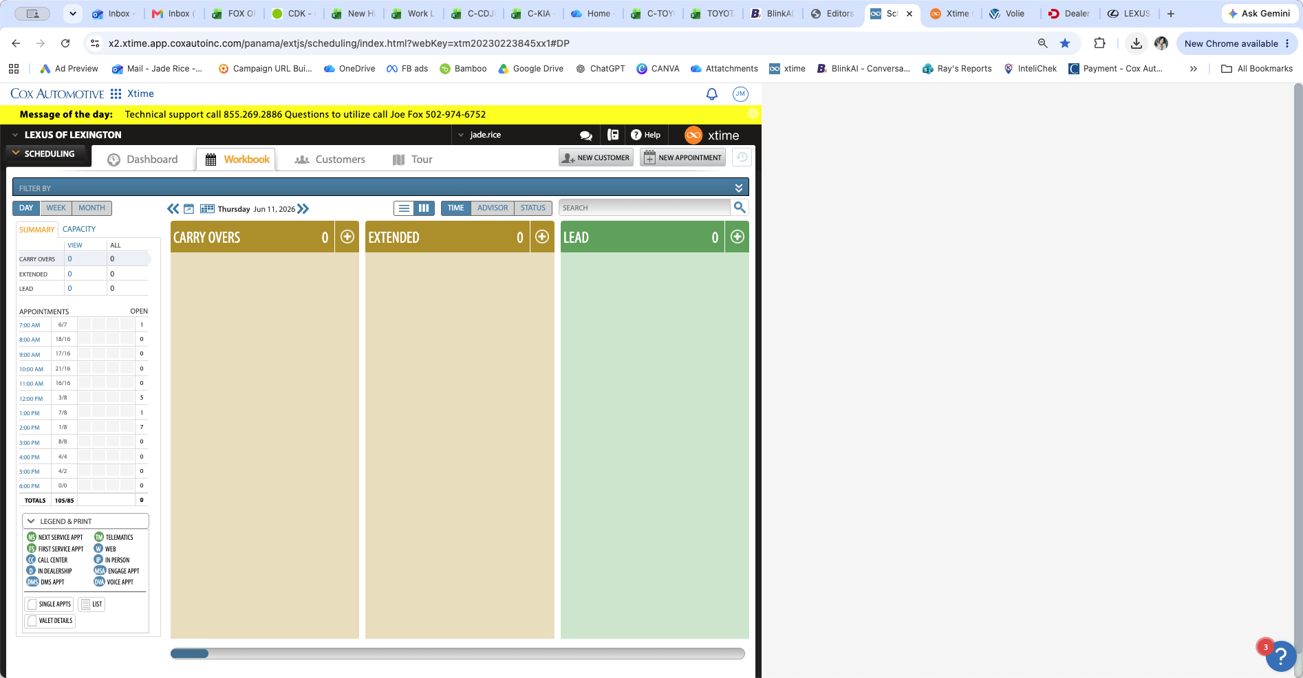 Step #1: Click the date navigation control in the scheduling header to open the calendar.