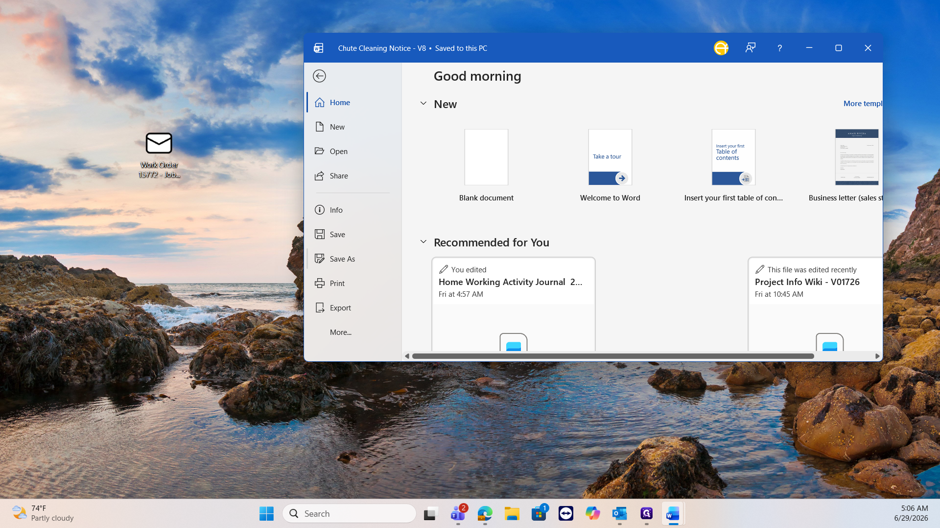 Step #9: Click Save As in the left-hand menu pane.