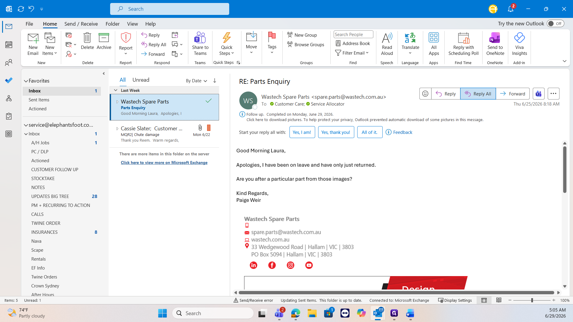 Step #2: Click Reply to begin drafting your response.