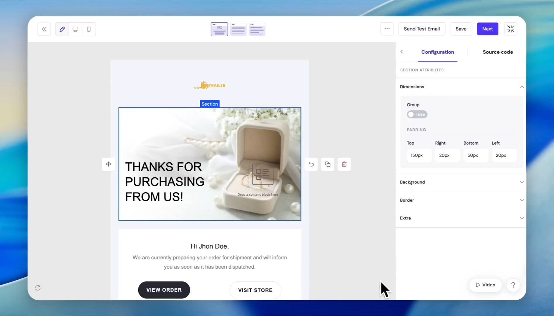 Step #28: Click the garbage can icon to delete any unwanted placeholder text or images.