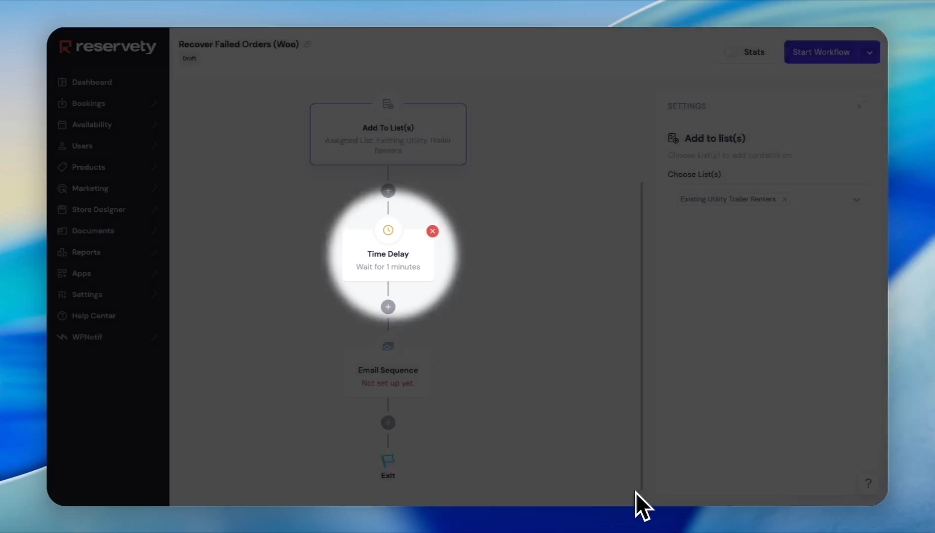 Step #34: Click the Time Delay node.