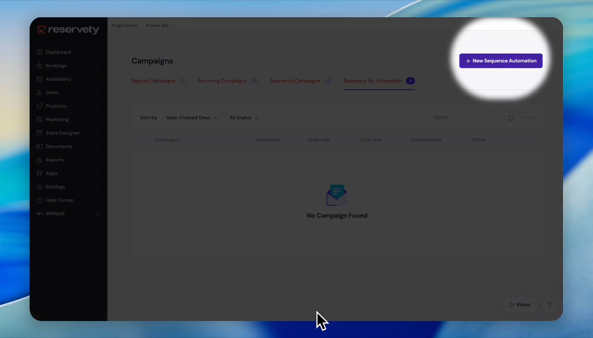 Step #18: Click New Sequence Automation.