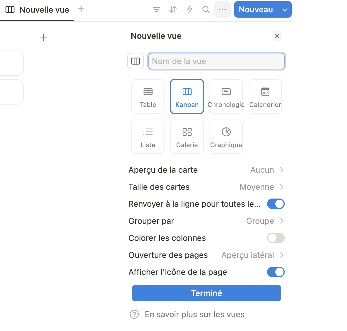 Step #17: Renommer la vue, par exemple ici "Tous secteurs"
