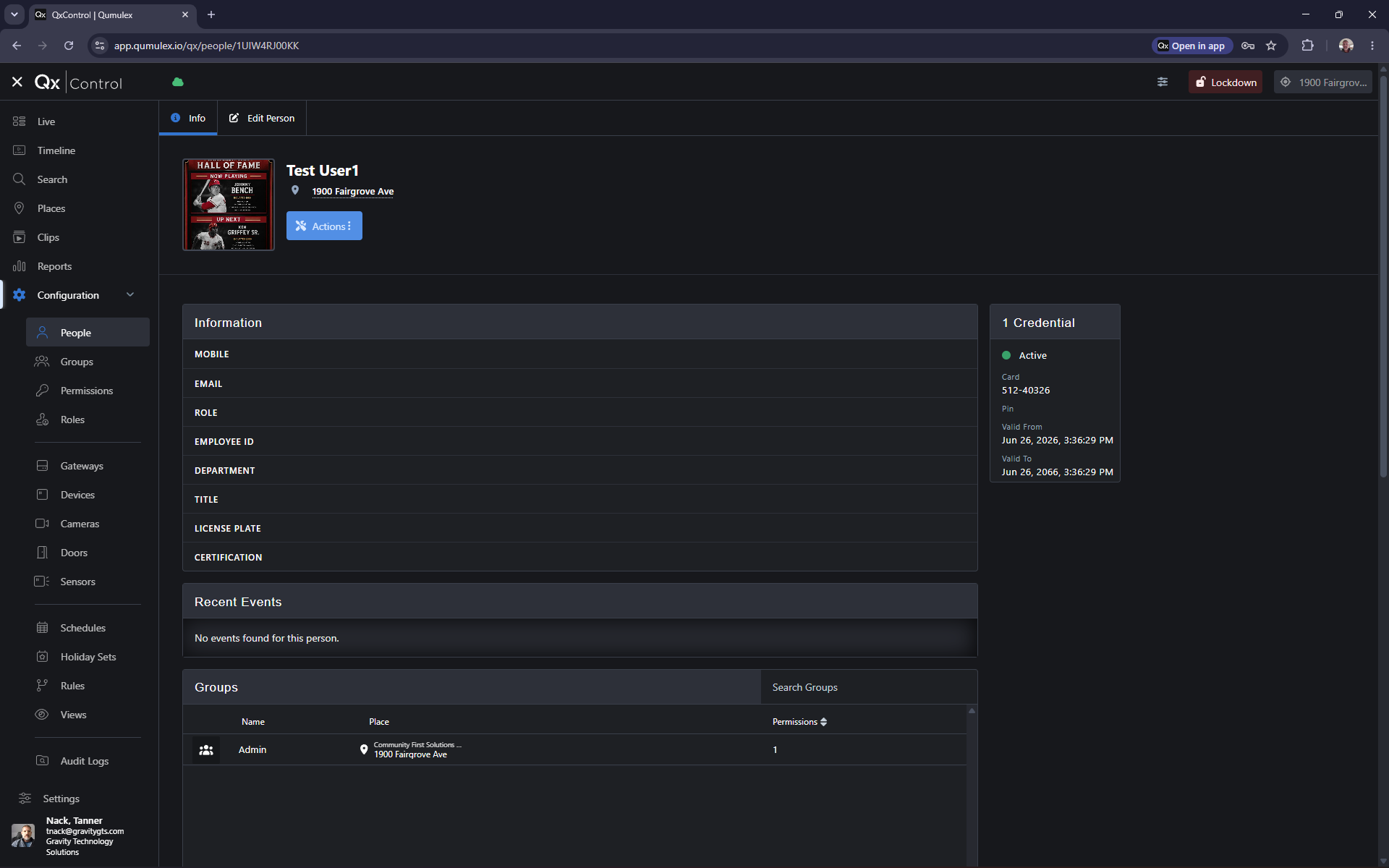 Step #24: Navigate to the user's profile and click Actions.