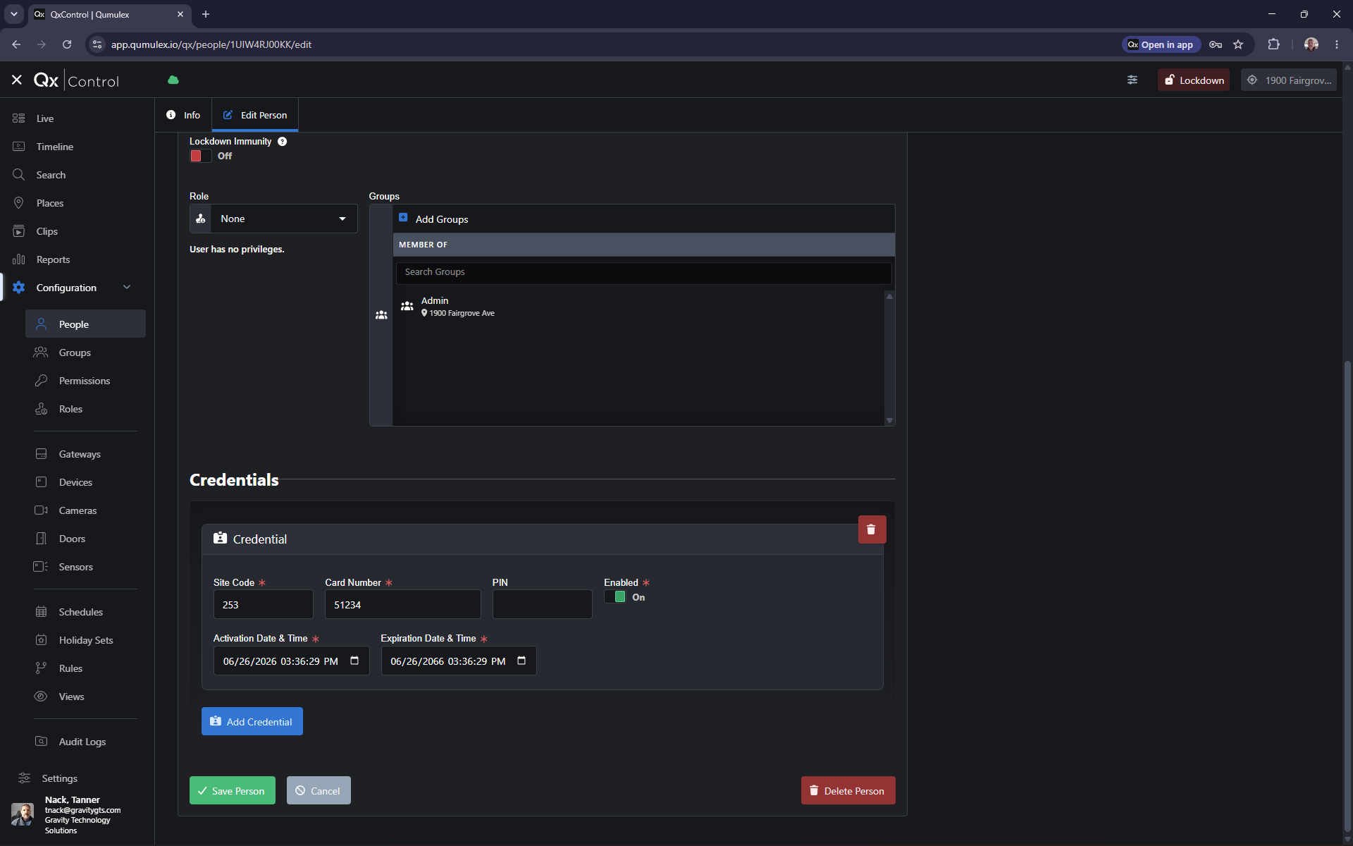 Step #16: Click Save Person.