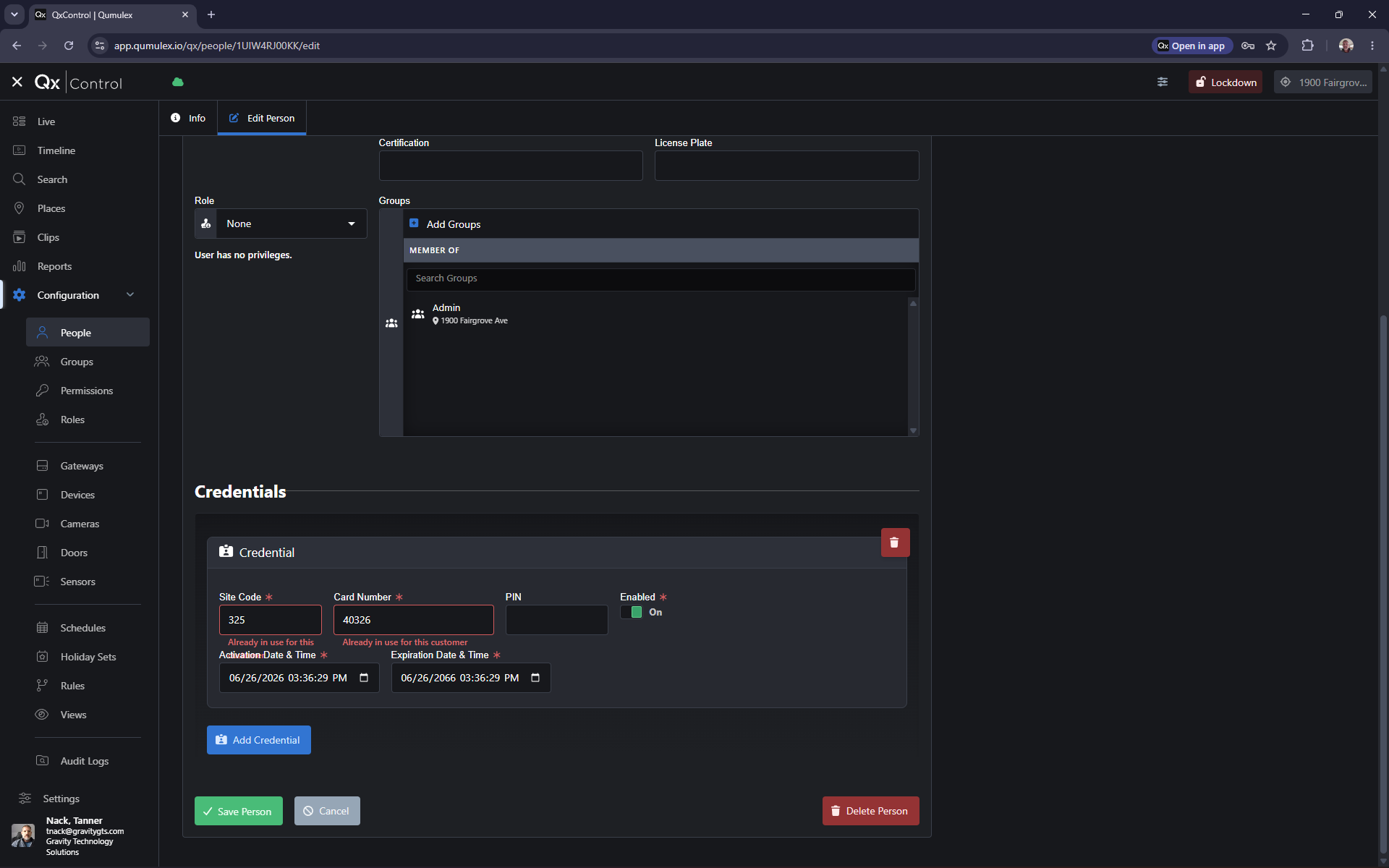 Step #23: Click Save Person.